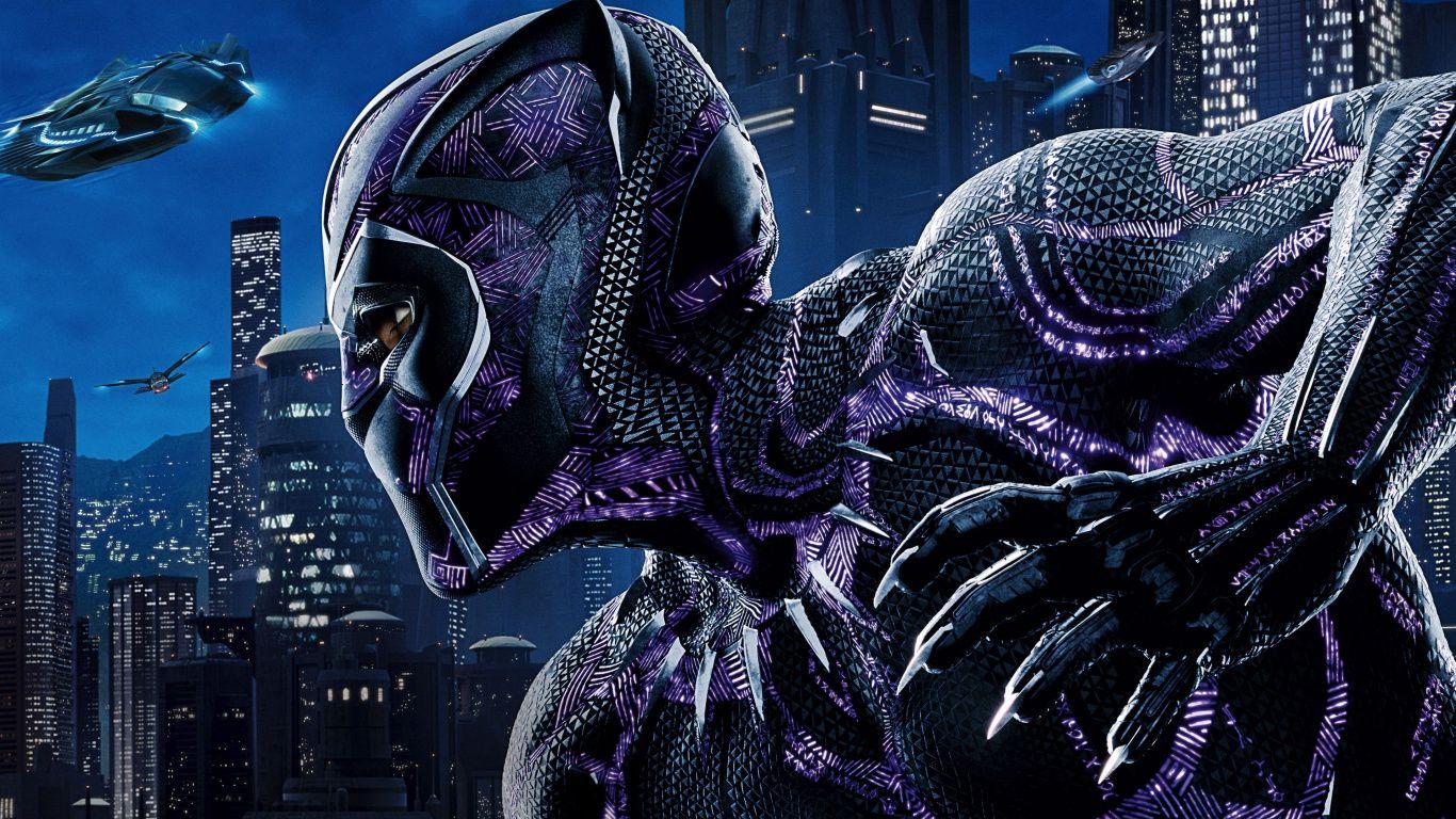 1366x768 Download 1366x768 Wallpaper Black Panther, Black Suit, Movie, 2018