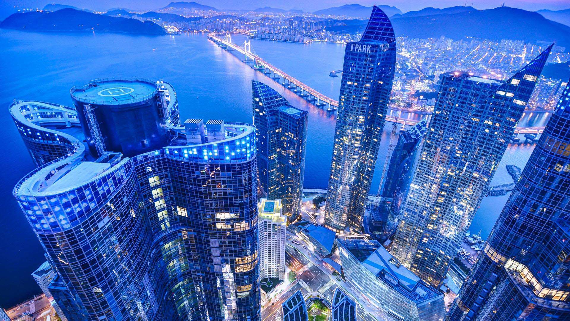 1920x1080 City Awesome View Of Busan South Korea Hdr Wallpaper 1920x1080
