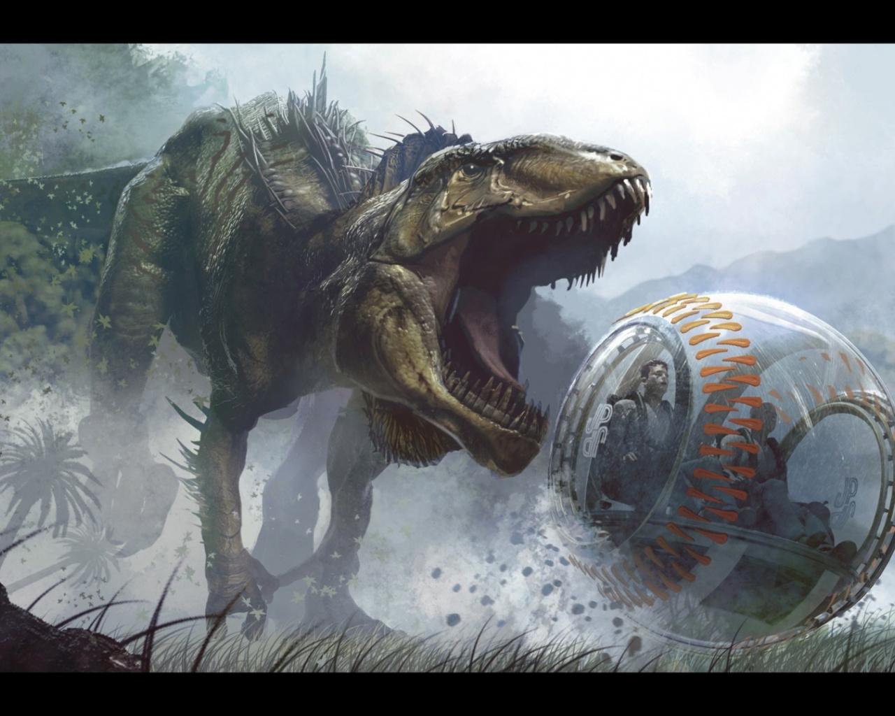 1280x1024 Download 1280x1024 wallpaper run, video game, dinosaur