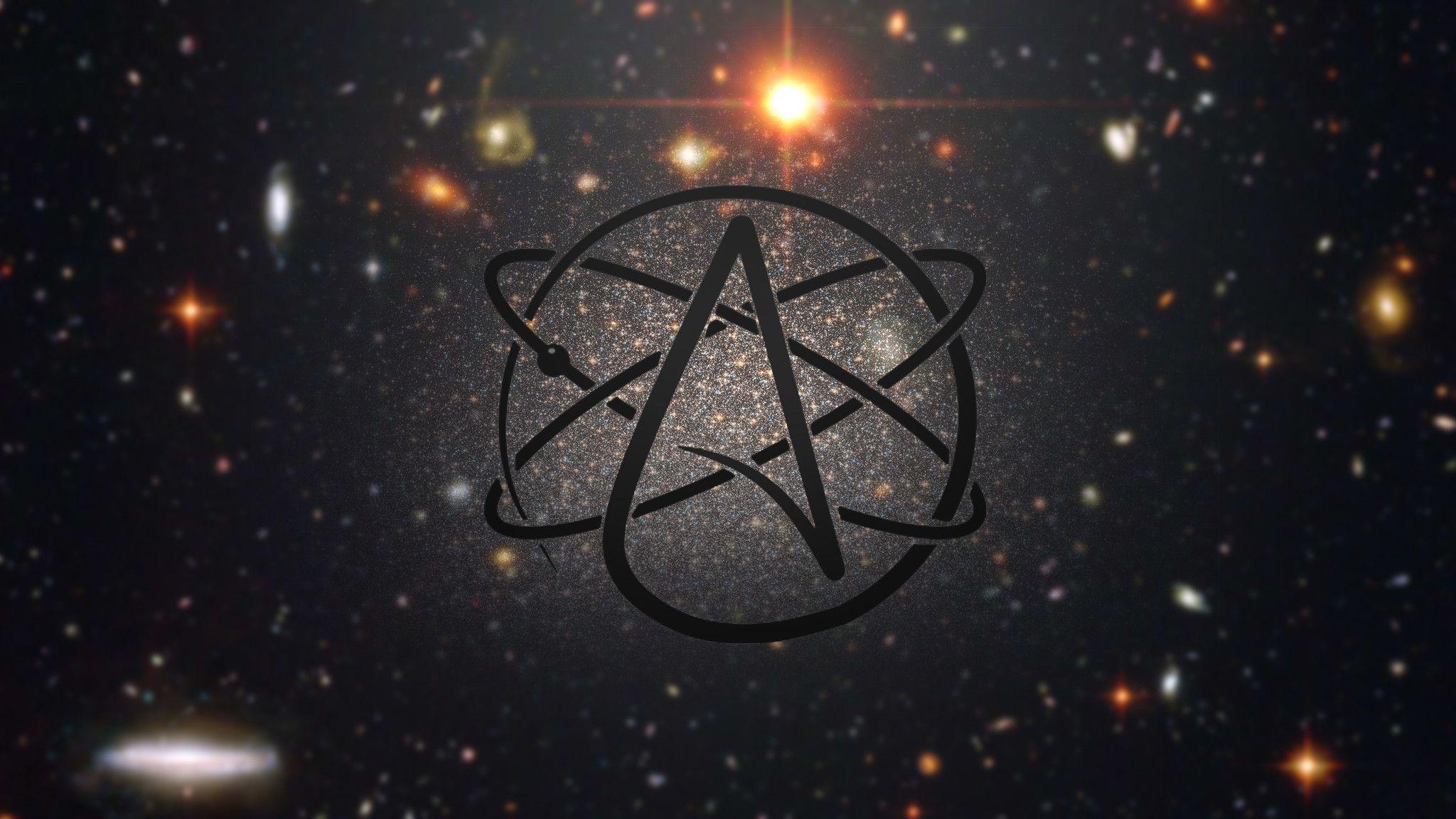 2048x1152 Atheist Symbol Wallpaper