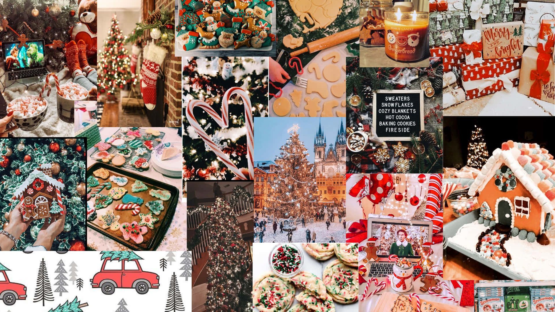 1920x1080 Download Christmas Collage With Many