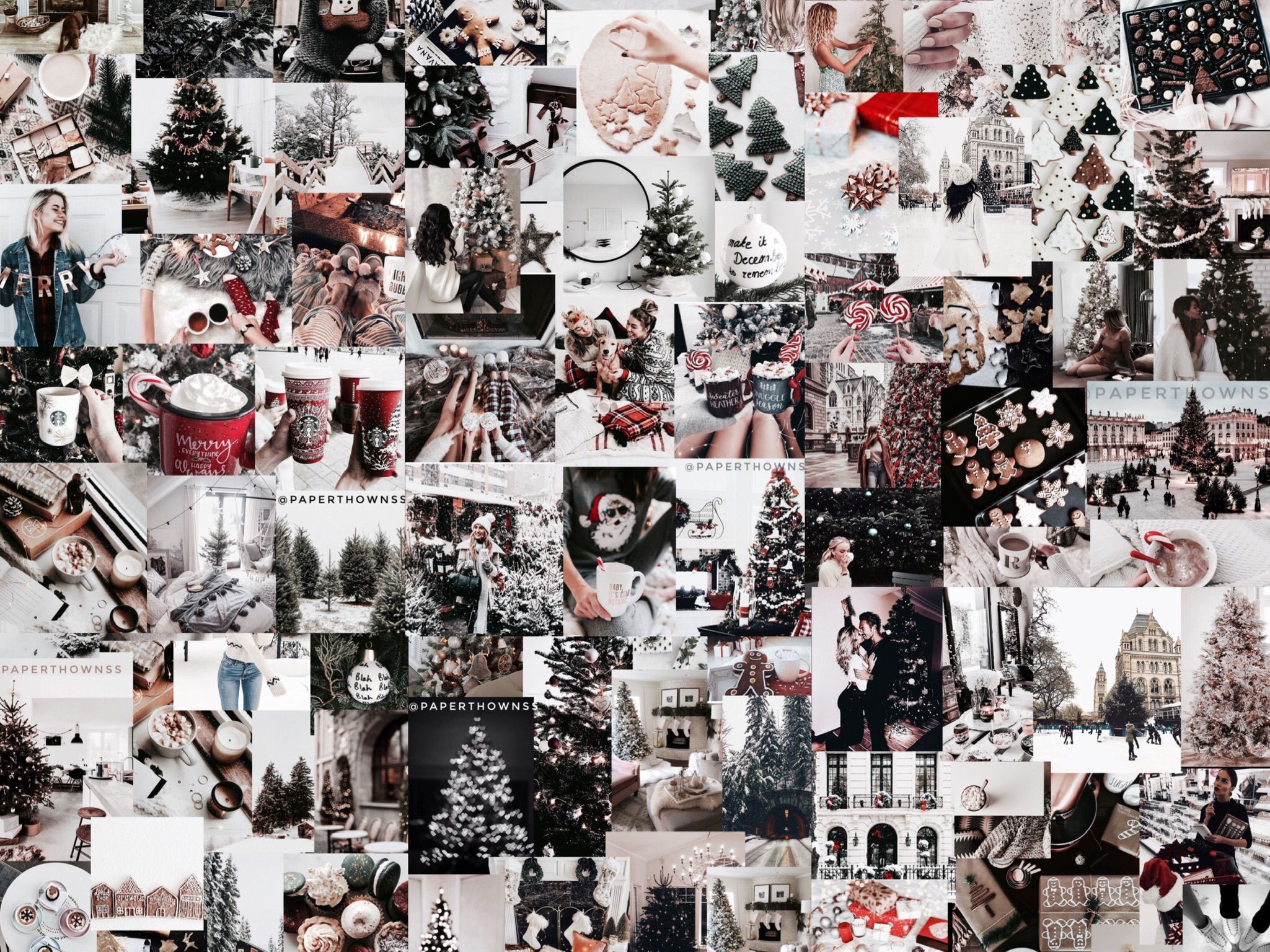 2049x1536 Laptop Christmas Collage Wallpaper