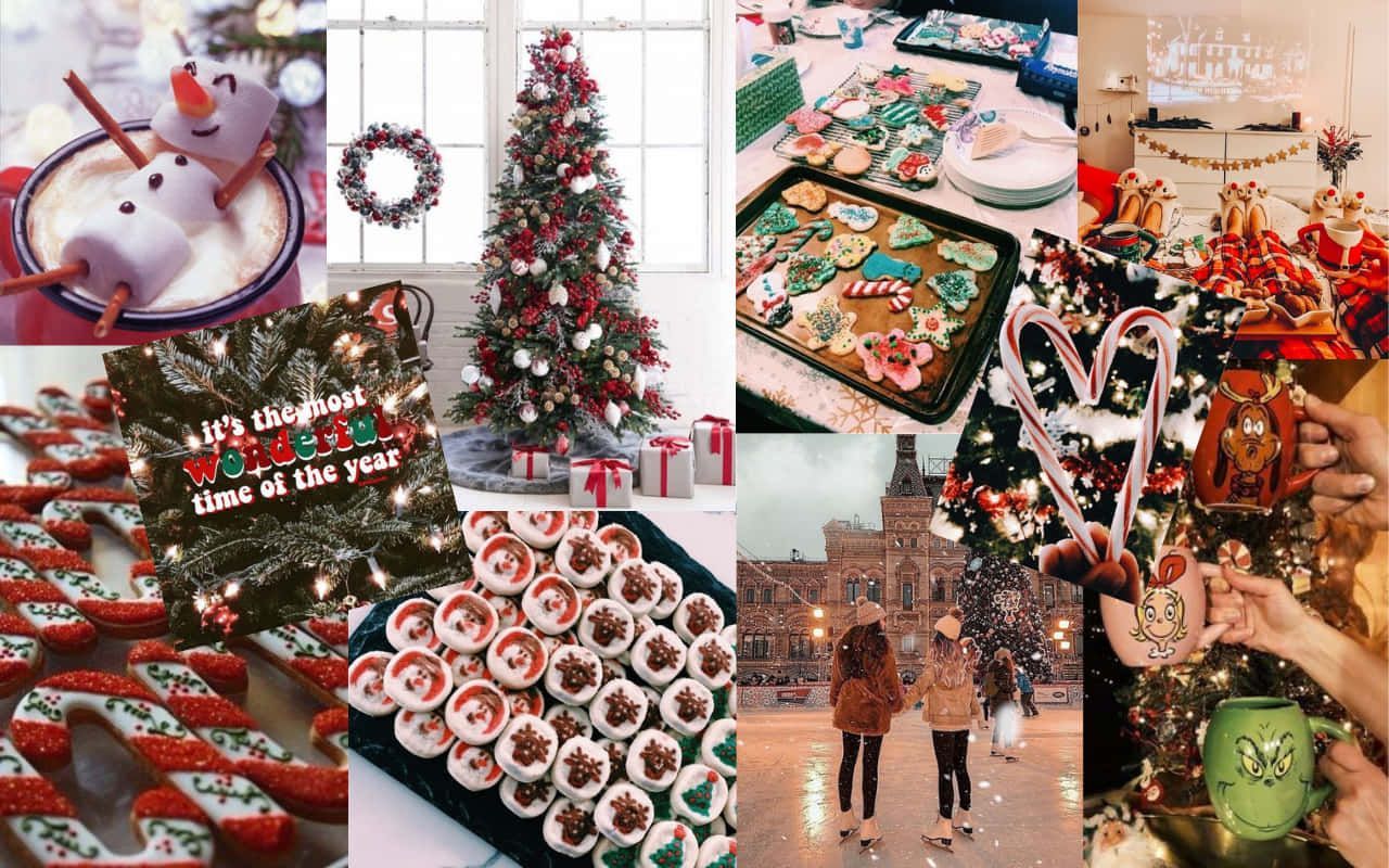 1280x800 Download Aesthetic Christmas Collage