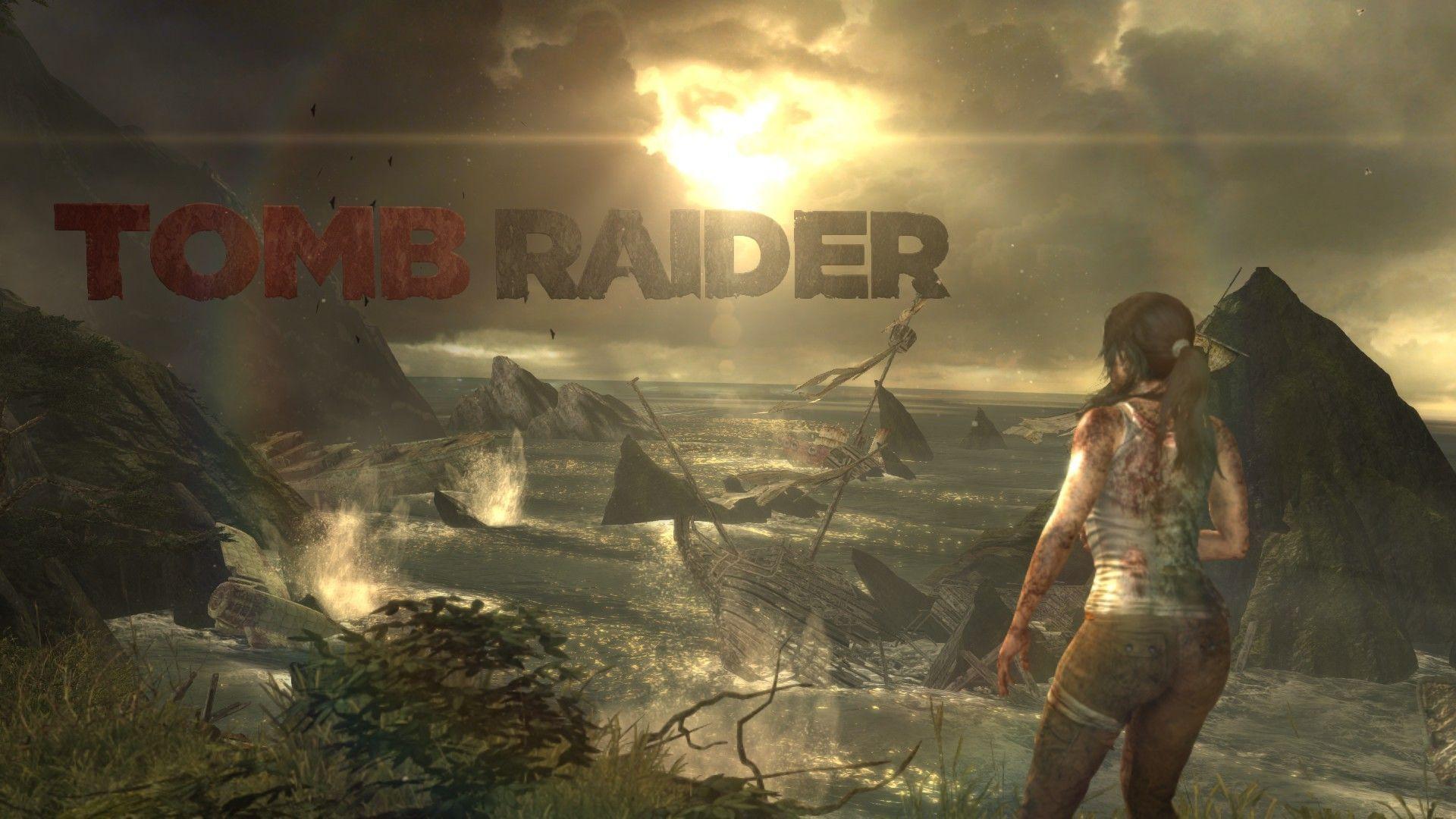 1920x1080 Lara Croft Tomb Raider Sea Shipwreck tai nạn đường chân trời sóng chơi game pc