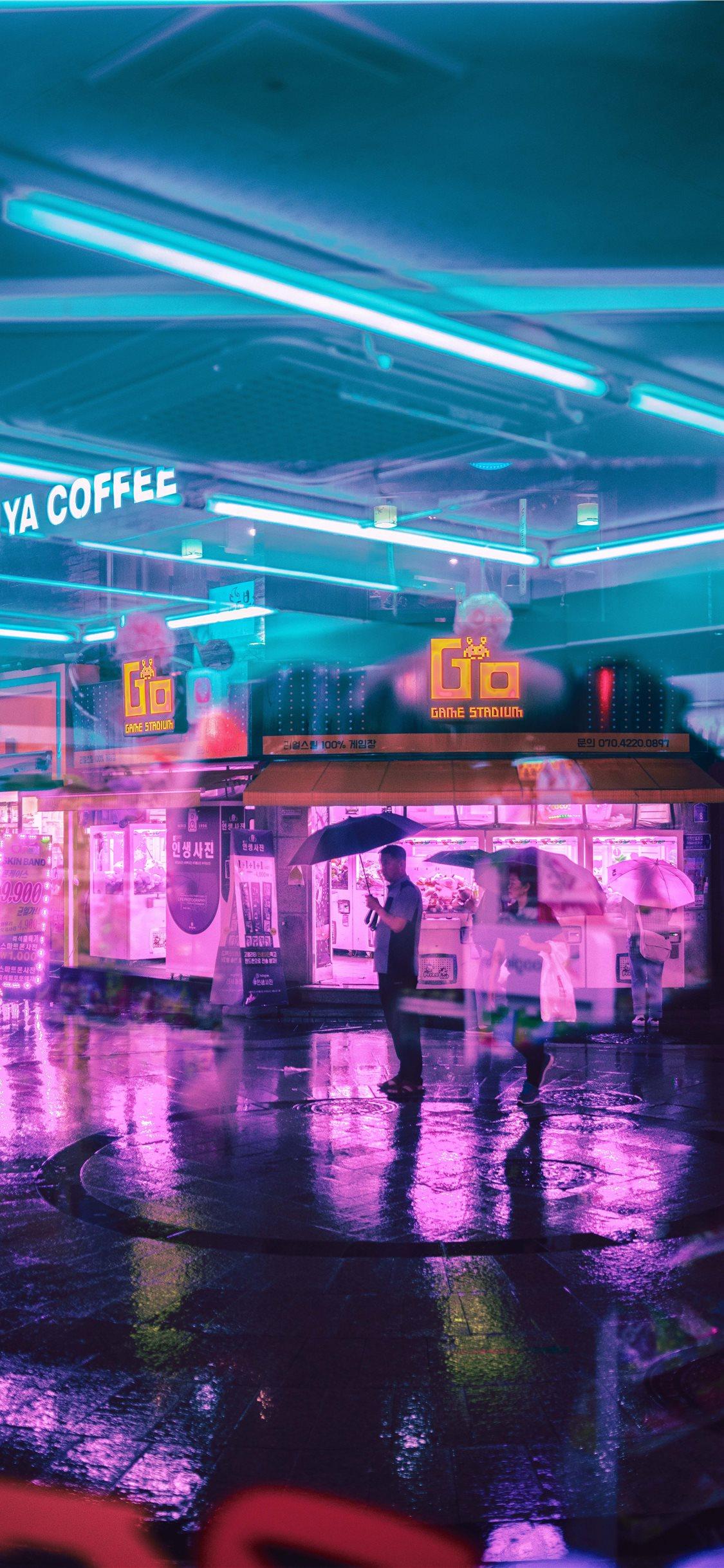 1125x2436 Seoul Streets iPhone 11 Wallpaper Free Download
