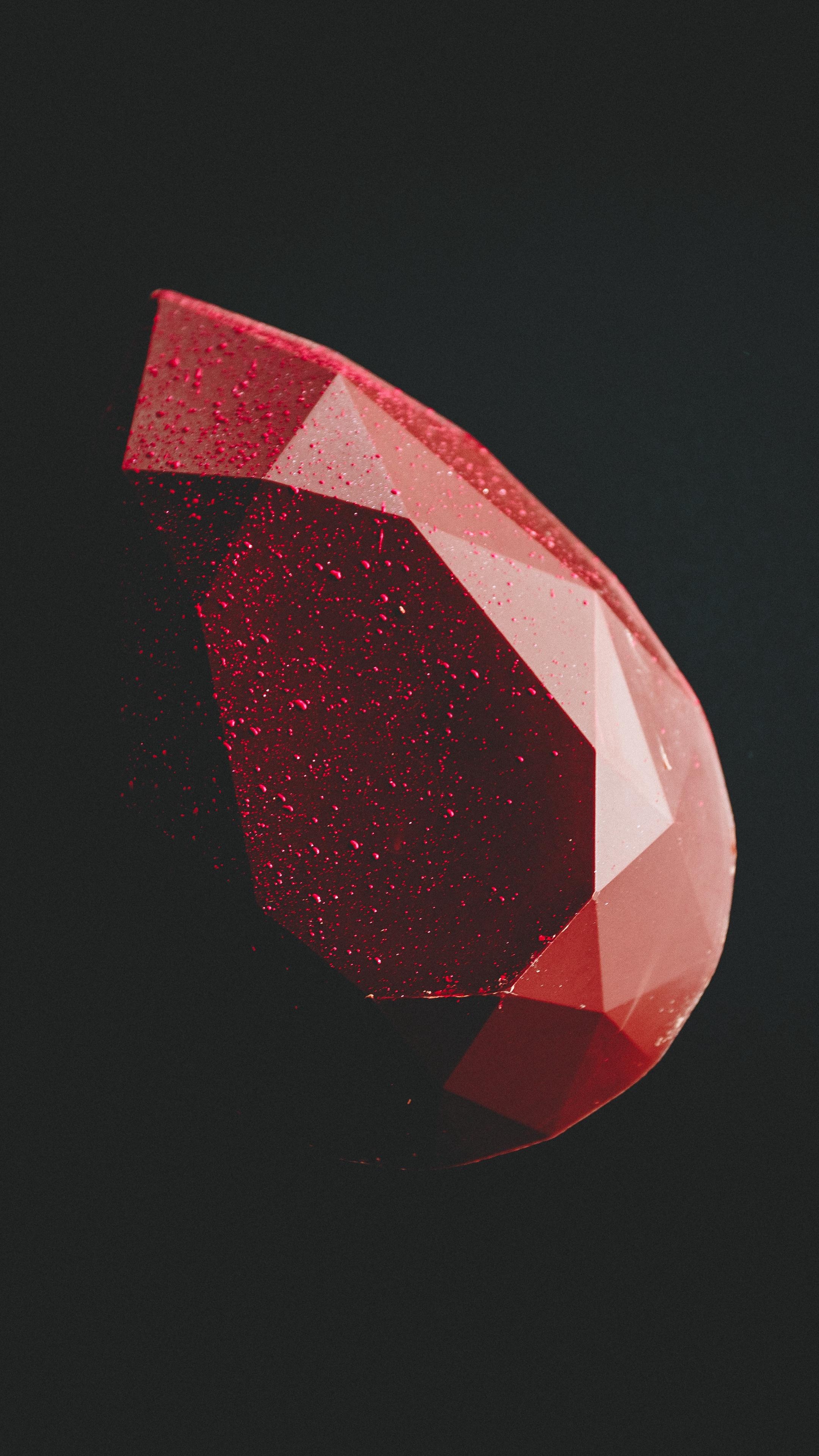 2160x3840 Download wallpaper 2160x3840 shape, facet, red, black