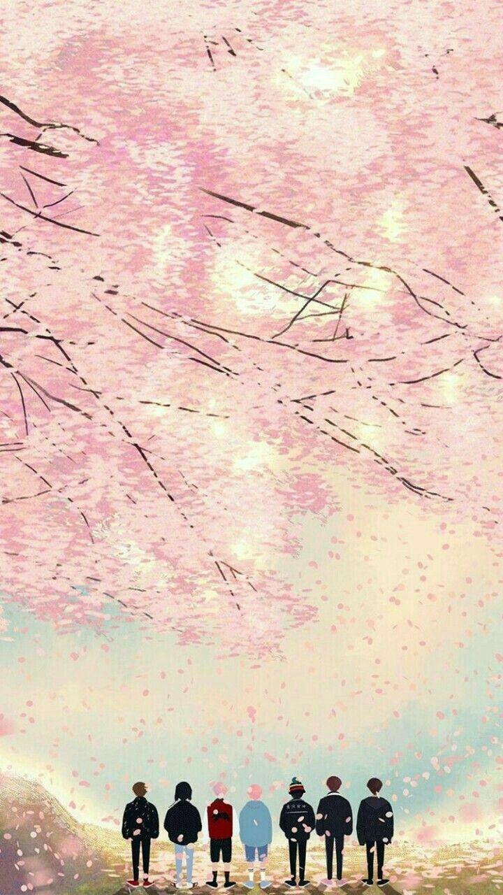 720x1280 BTS Spring Day Wallpaper
