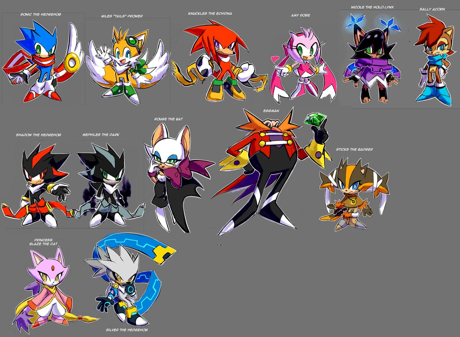 sonic all characters