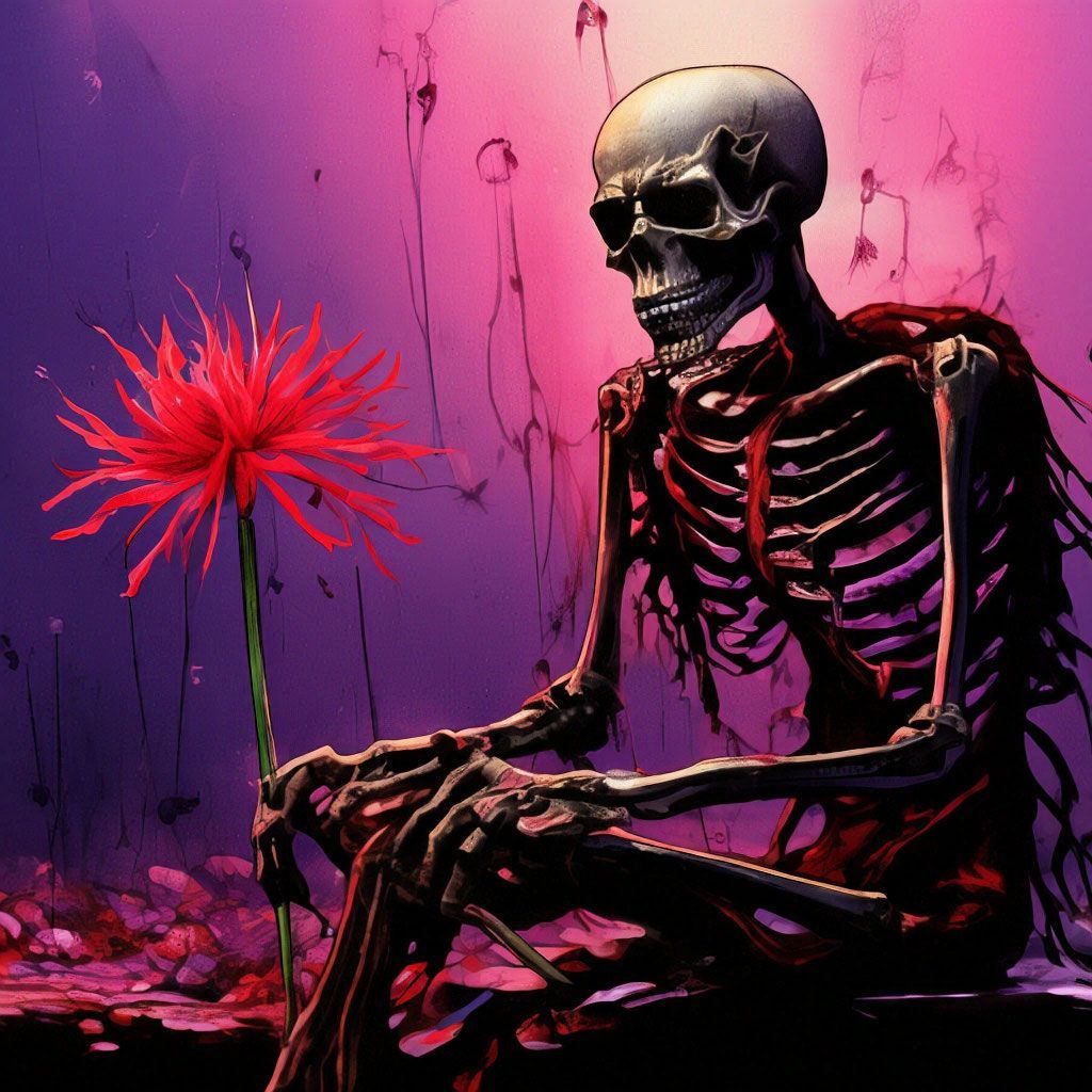1024x1024 The skeleton sits in the rain
