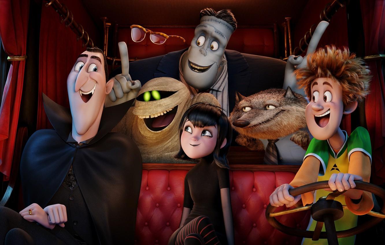 1332x850 Wallpaper Frankenstein, Dracula, Wayne, Mavis, Hotel