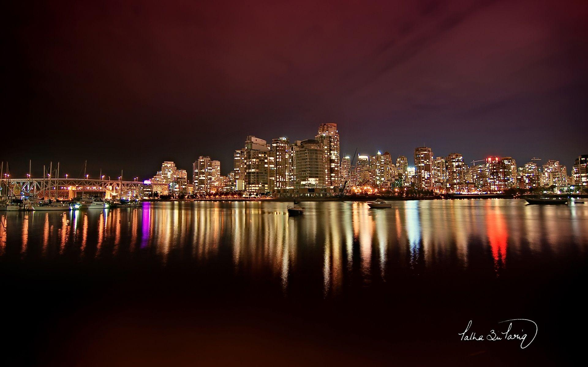 1920x1200 Vancouver City Nights HD Desktop Wallpaper. Cool Wallpaper