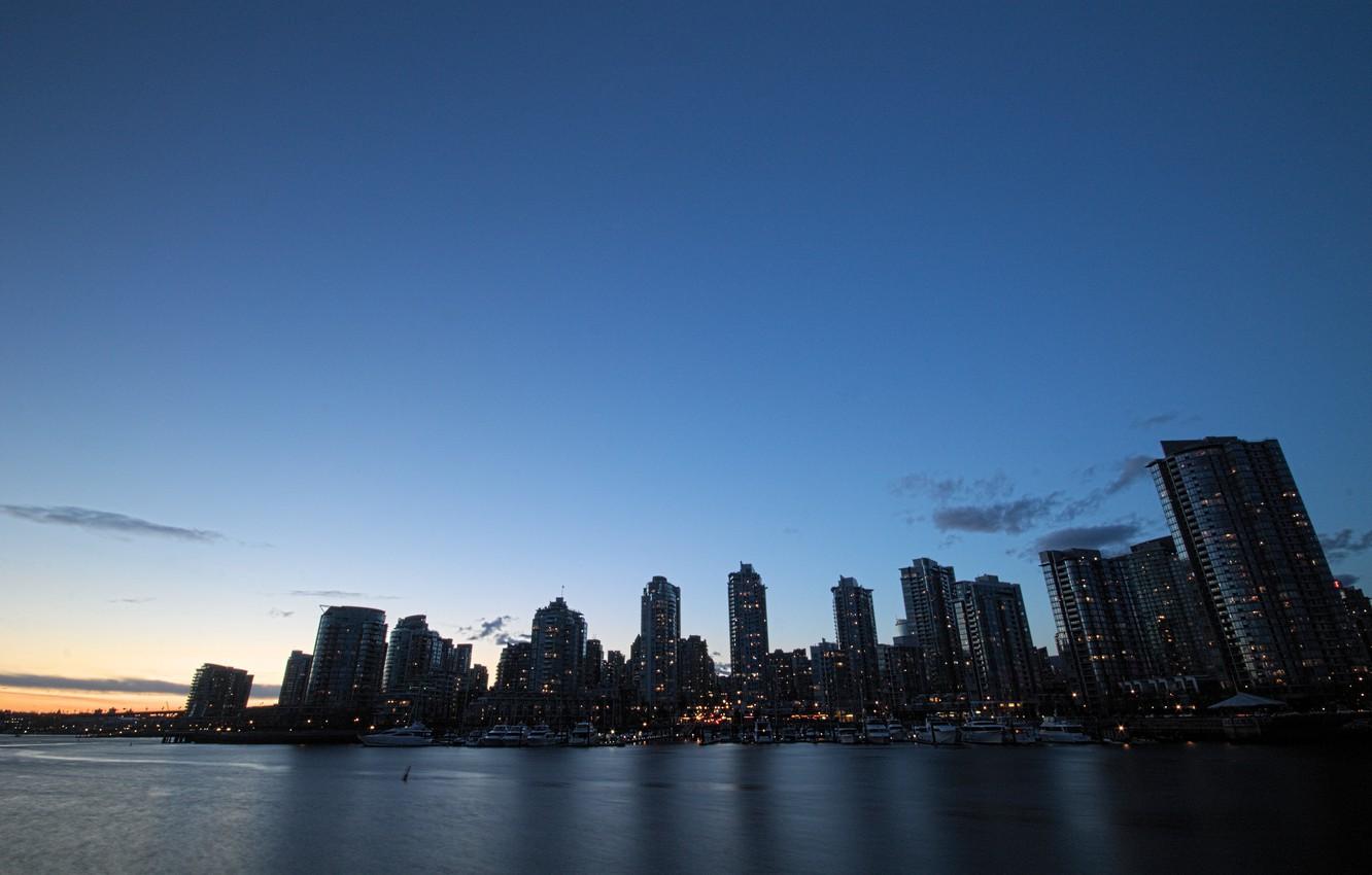 1332x850 Wallpaper Canada, twilight, skyline, water, shore, buildings