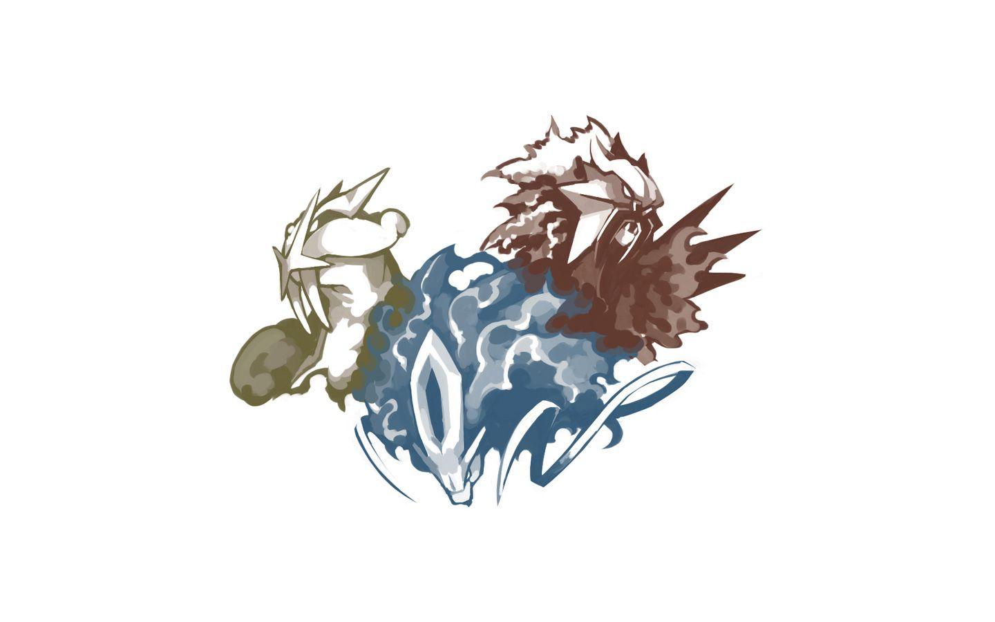1440x900 pokemon, simple background, Suicune, Entei, Raikou wallpaper
