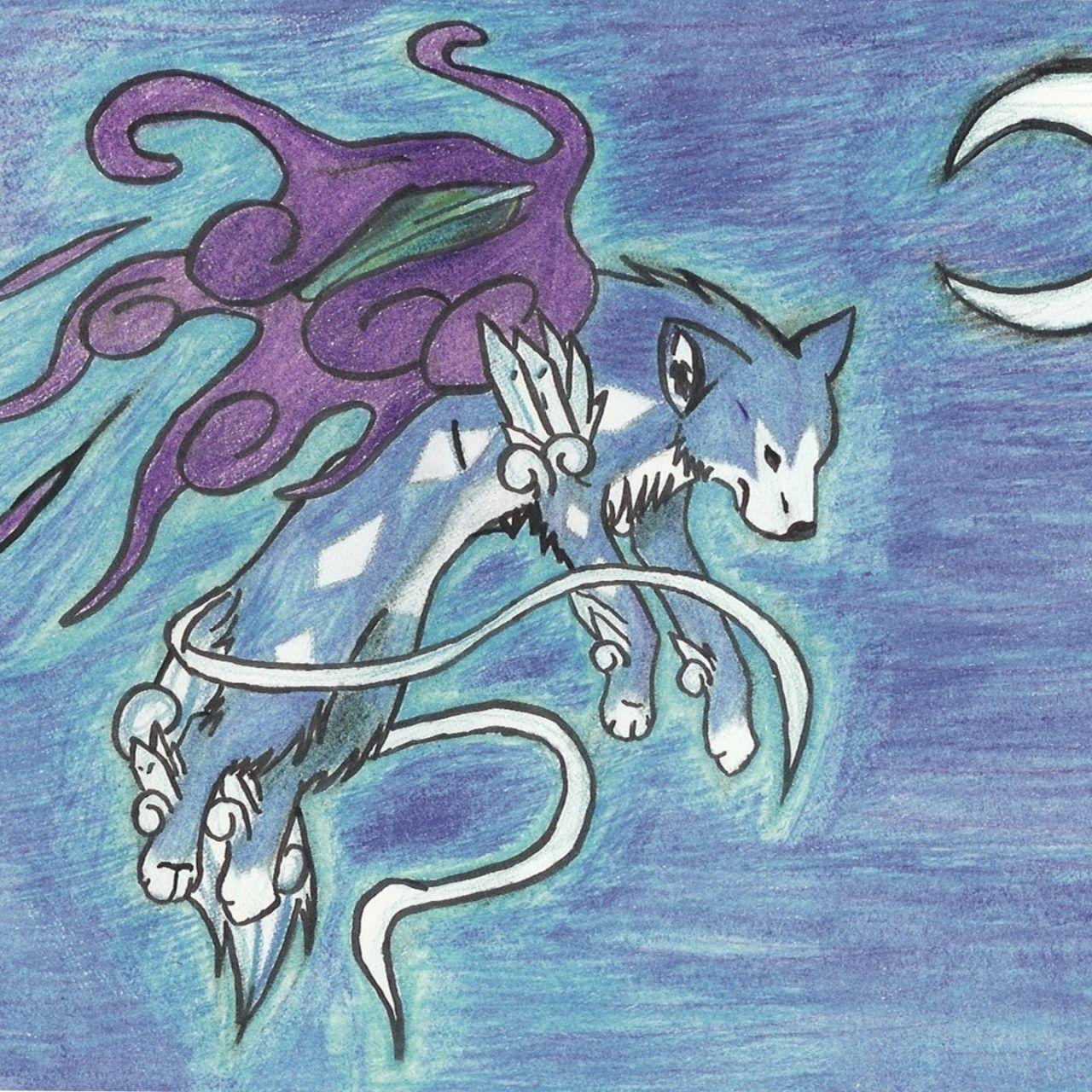 1280x1280 Download Pokemon Suicune (Pokemon) 4k macbook wallpaper Gaming