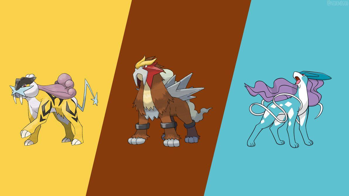 1192x670 Wallpaper Suicune, Entei and Raikou 2