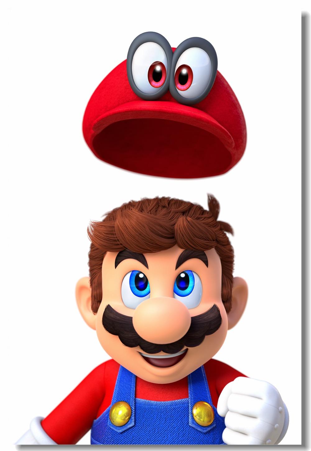 1000x1449 US $5.99 25% OFF. Custom Canvas Wall Decals Super Mario Odyssey Poster Mario Bros Wall Sticker Mural Living Wallpaper Kids Room Decorations #-in