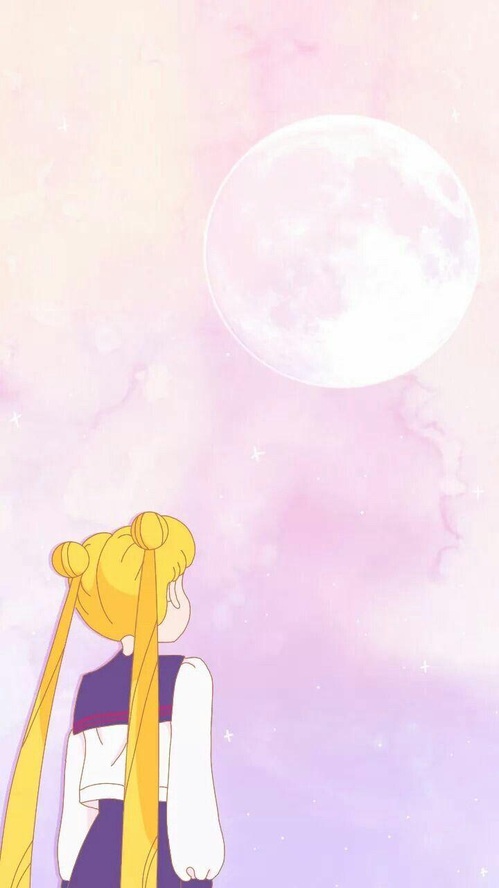 Download Usagi With Moons And Bunnies Sailor Moon iPhone Wallpaper   Wallpaperscom