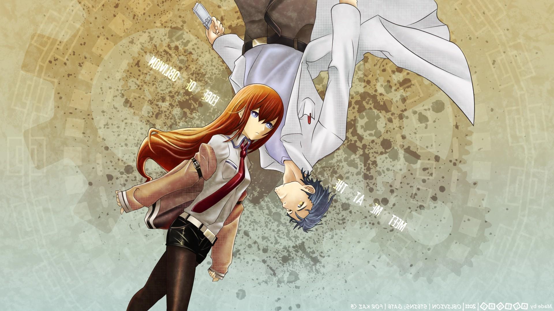 1920x1080 anime, Anime Girls, Steins;Gate, Makise Kurisu, Okabe