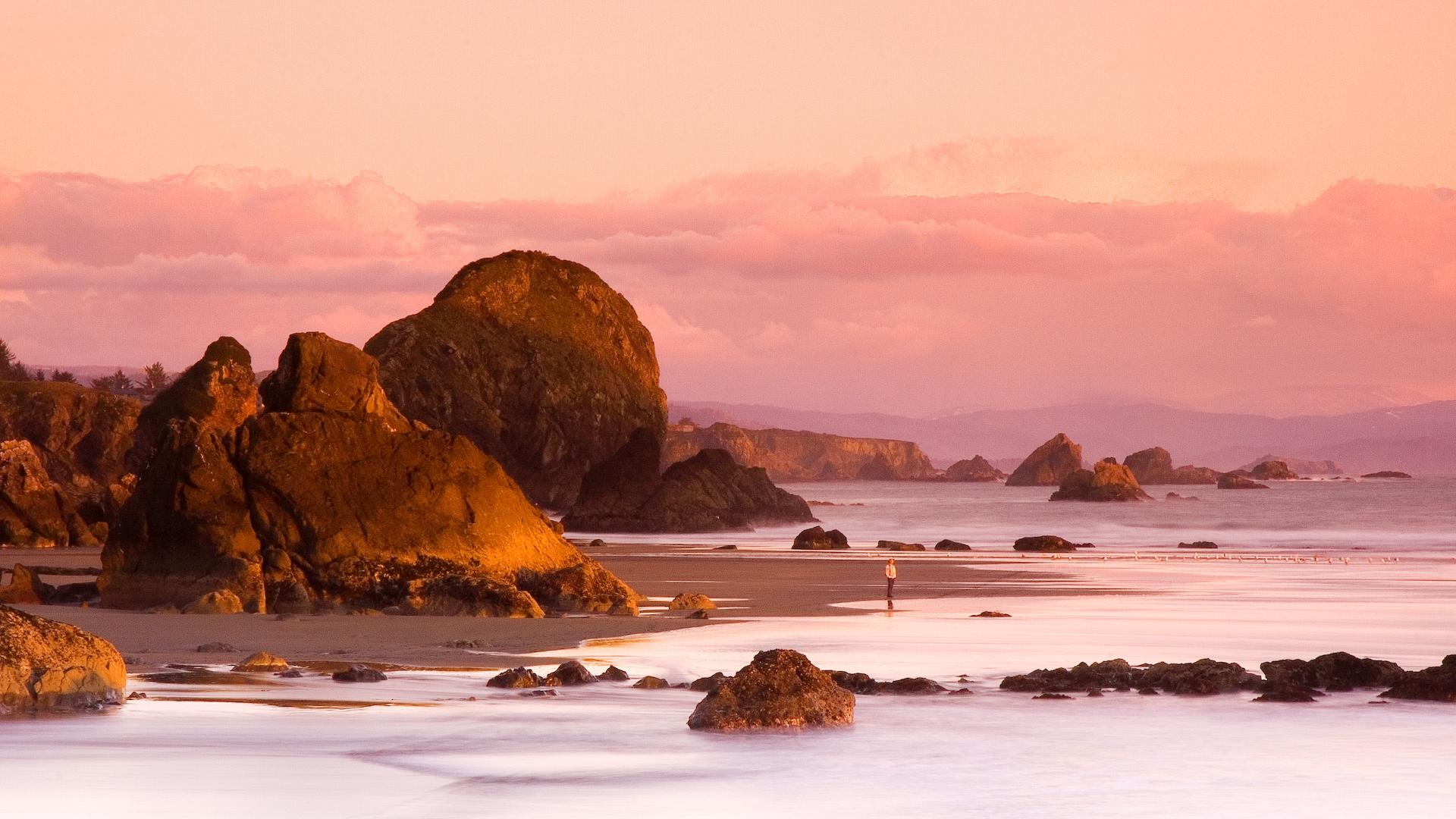1920x1080 Rocky beach seaside wallpaper