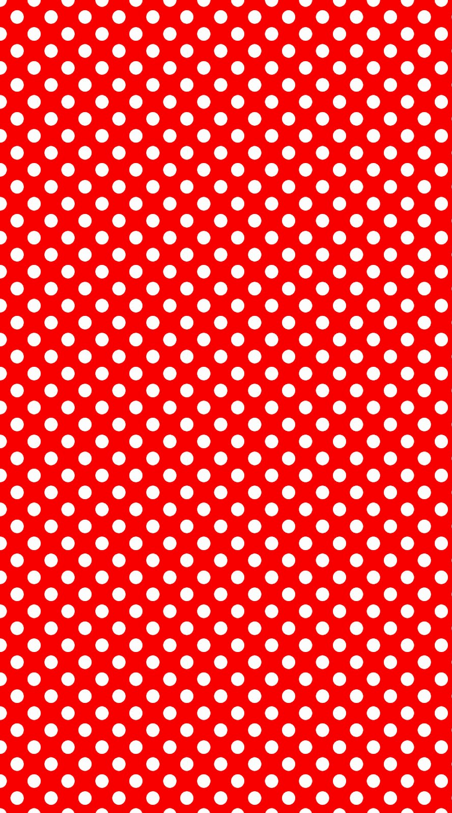 888x1596 Free download Red and White Polka Dot Background