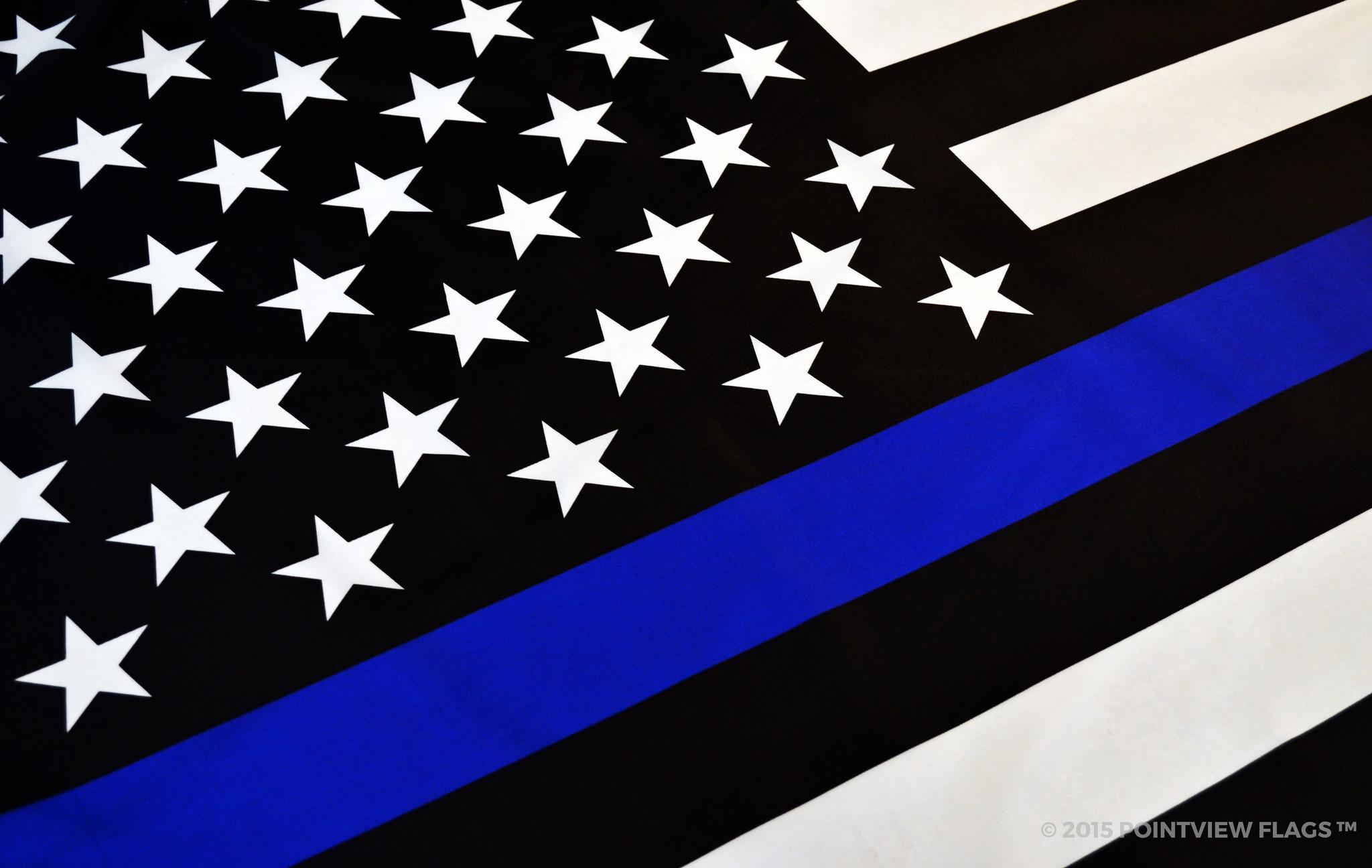 2048x1296 Thin Blue Line Flag Wallpaper