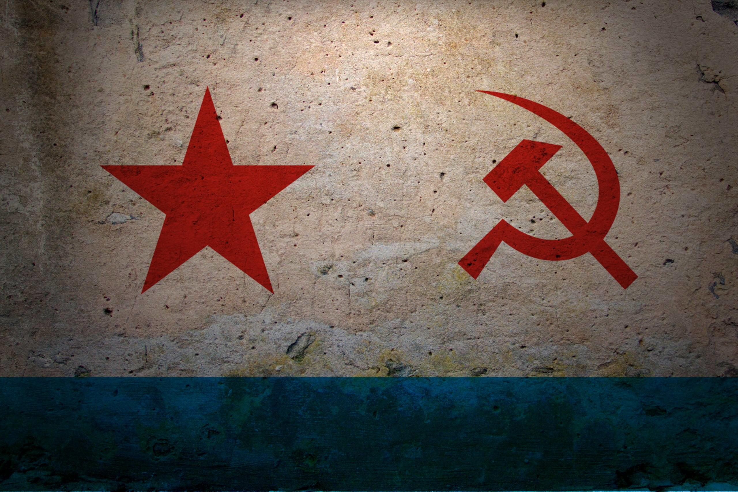 2560x1707 Red star and sickle logo wallpaper, USSR, Soviet Union, flag