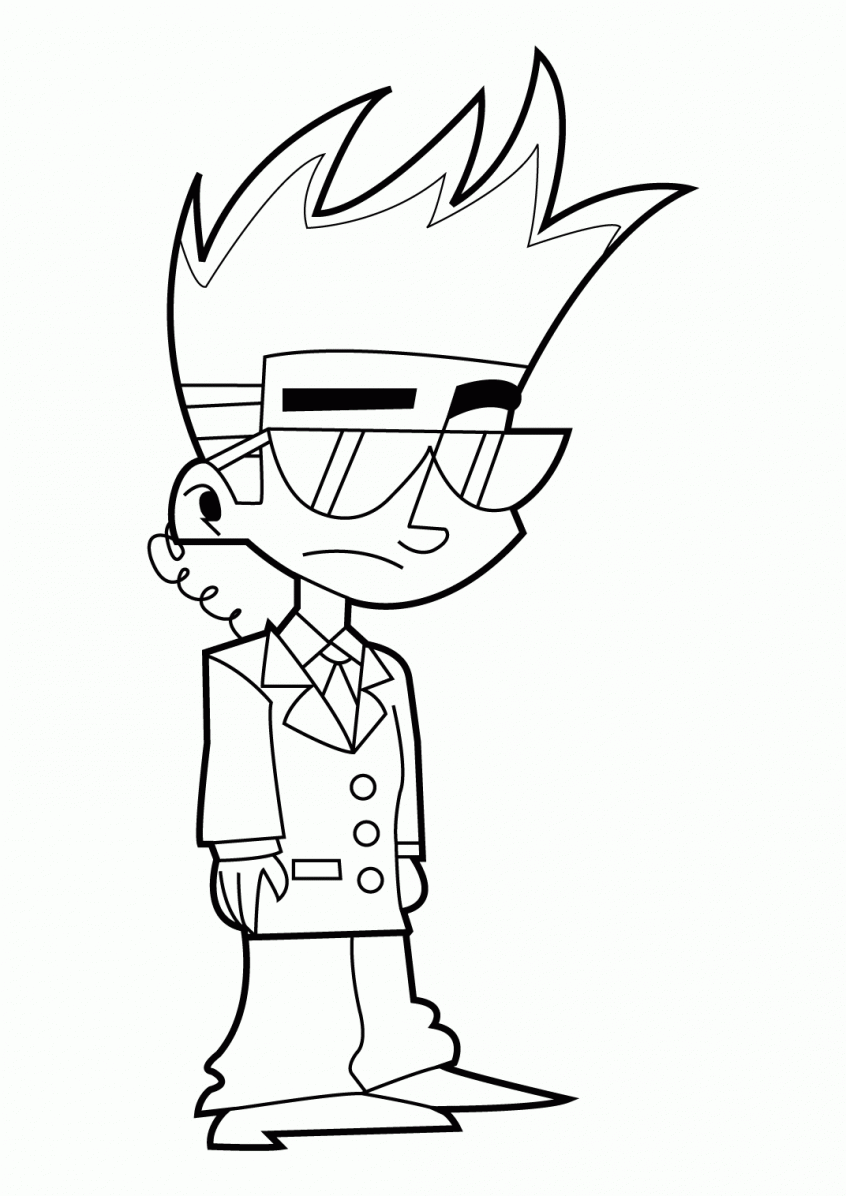 846x1196 Coloring Pages: Johnny Test Free