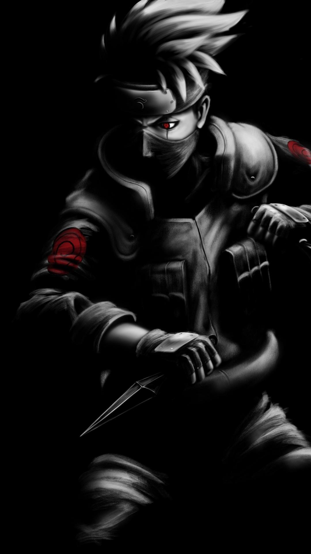 1080x1920 Download 1080x1920 wallpaper kakashi hatake, minimal, naruto