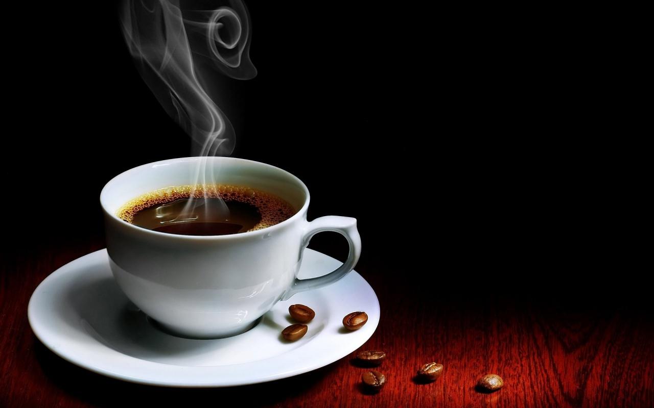 1280x800 Cup black coffee wallpaperx800