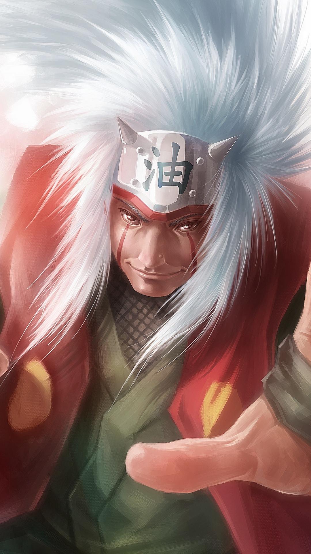 1080x1920 Download wallpaper 1080x1920 art, naruto, jiraiya, man, hand
