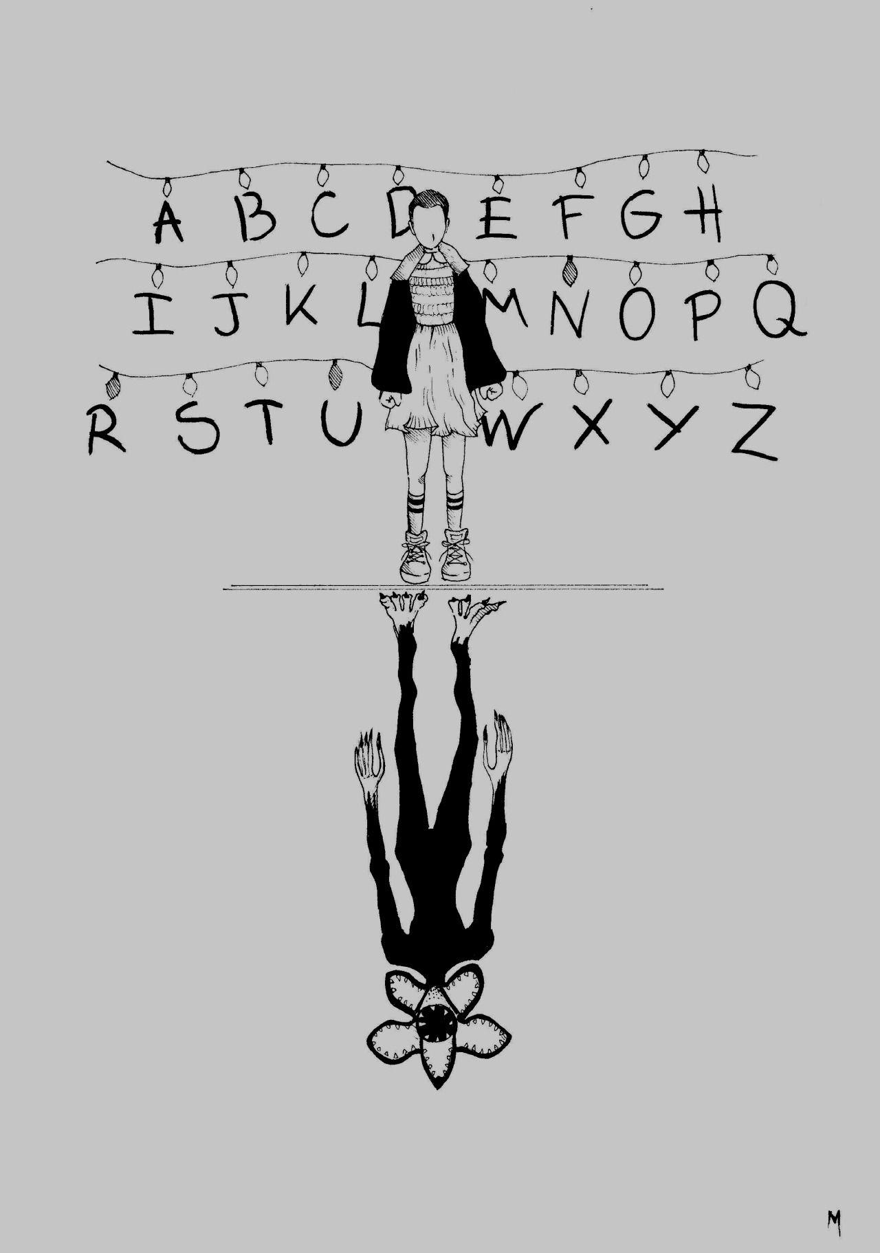 1280x1822 Eleven and the Demogorgon Things Minimalistic