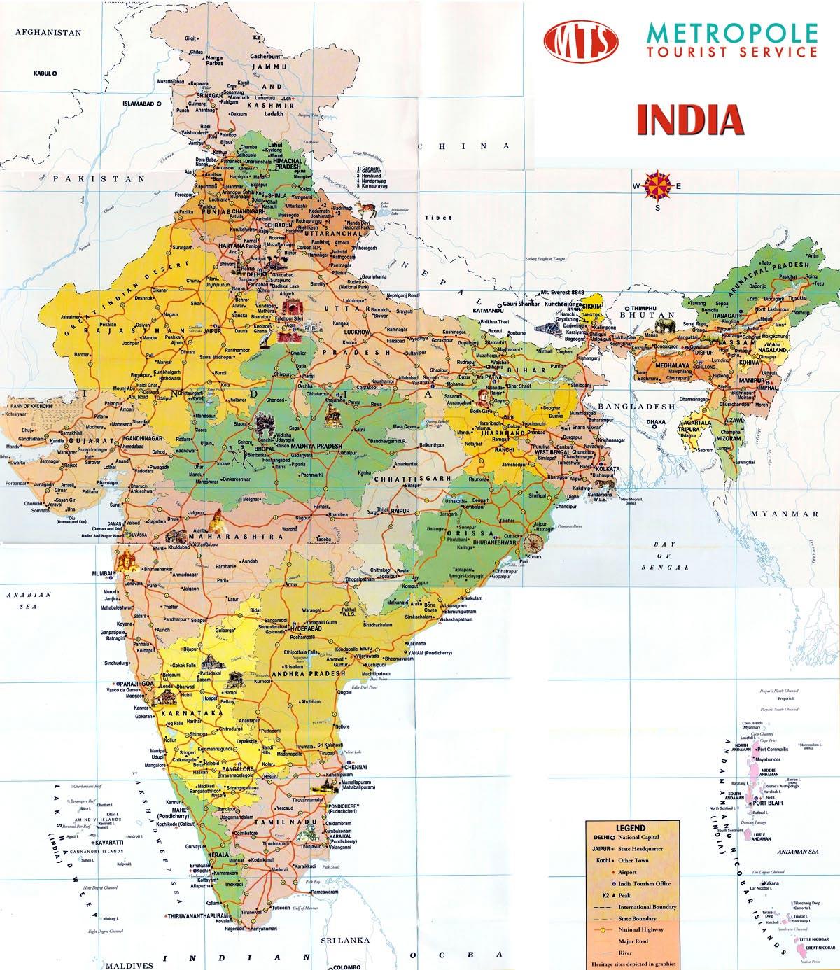1200x1386 Bản đồ Ấn Độ.  Bản đồ Ấn Độ có thể in để tải xuống