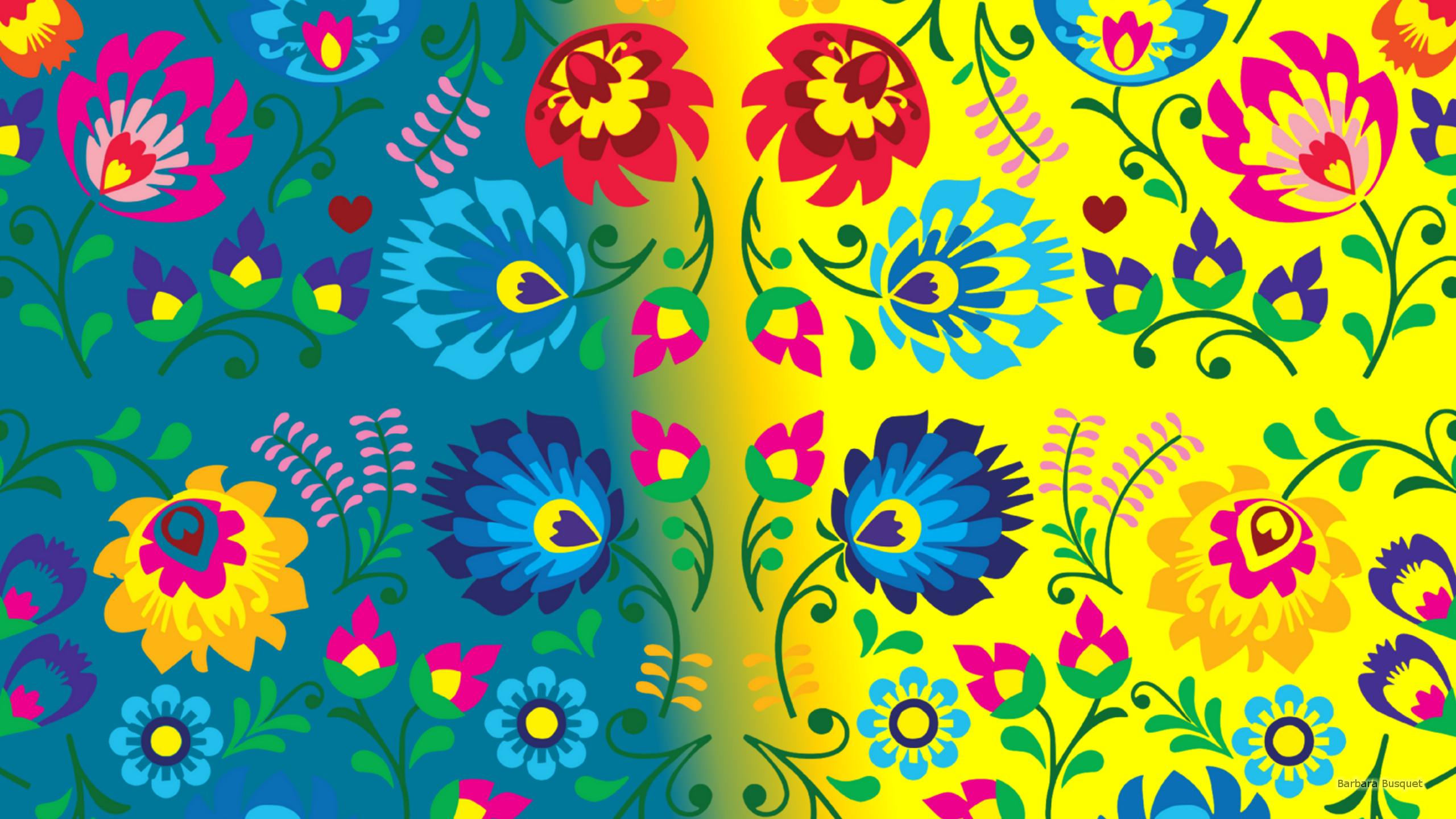 2560x1440 Flowers pattern background. Barbaras HD Wallpaper