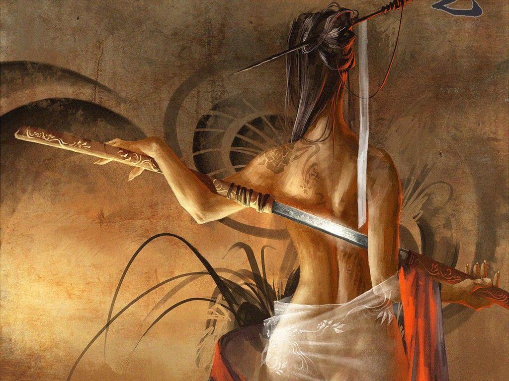 1024x768 Ninja Girl Wallpaper