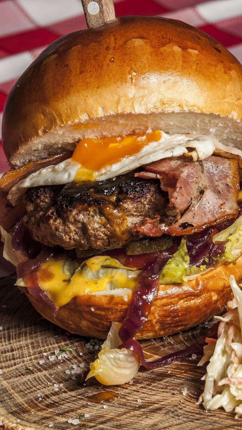 800x1420 Download wallpaper 800x1420 hamburger, burger, meat