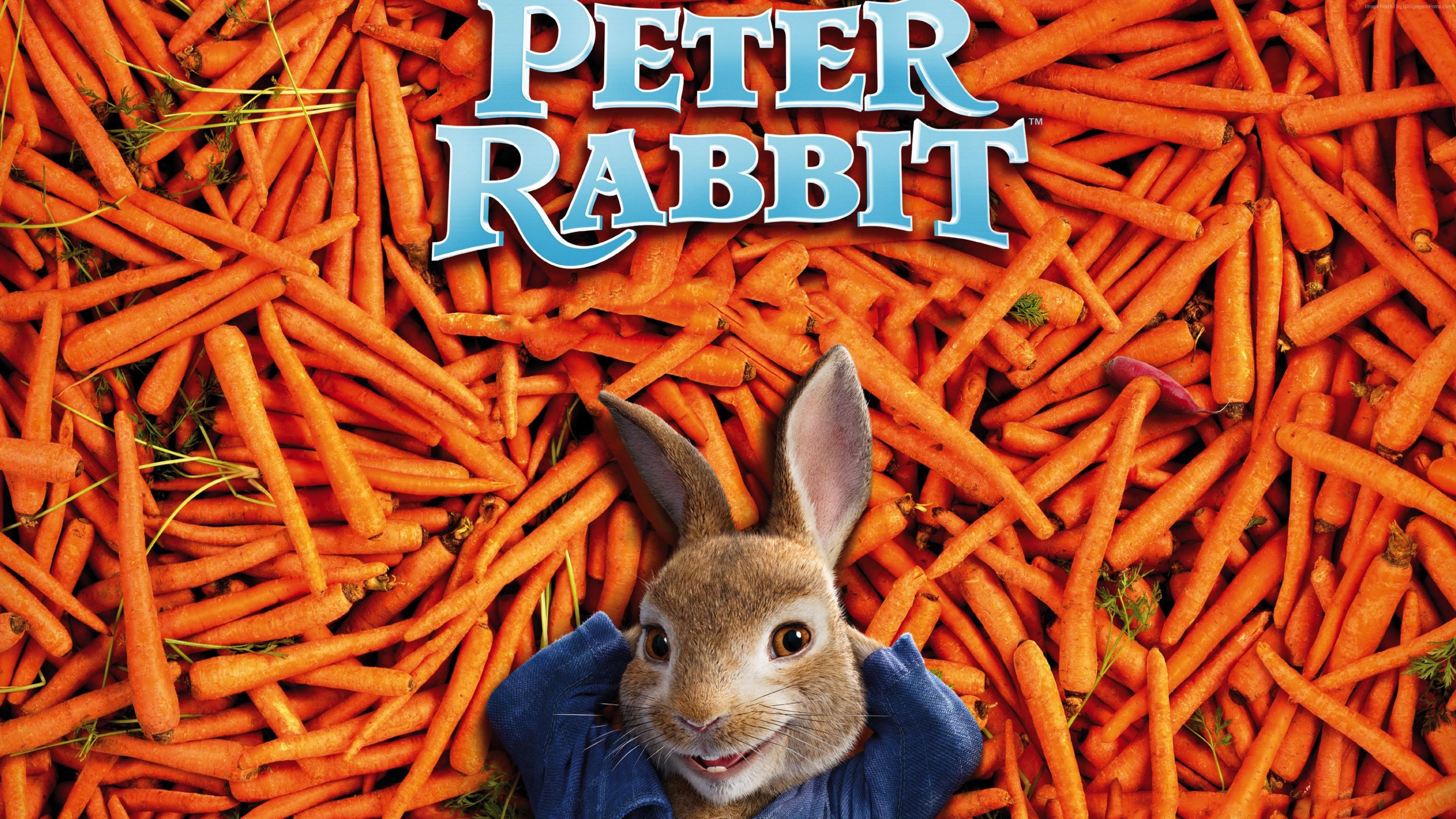 3840x2160 Wallpaper Peter Rabbit, carrot, 4k, Movies 4K Wallpaper