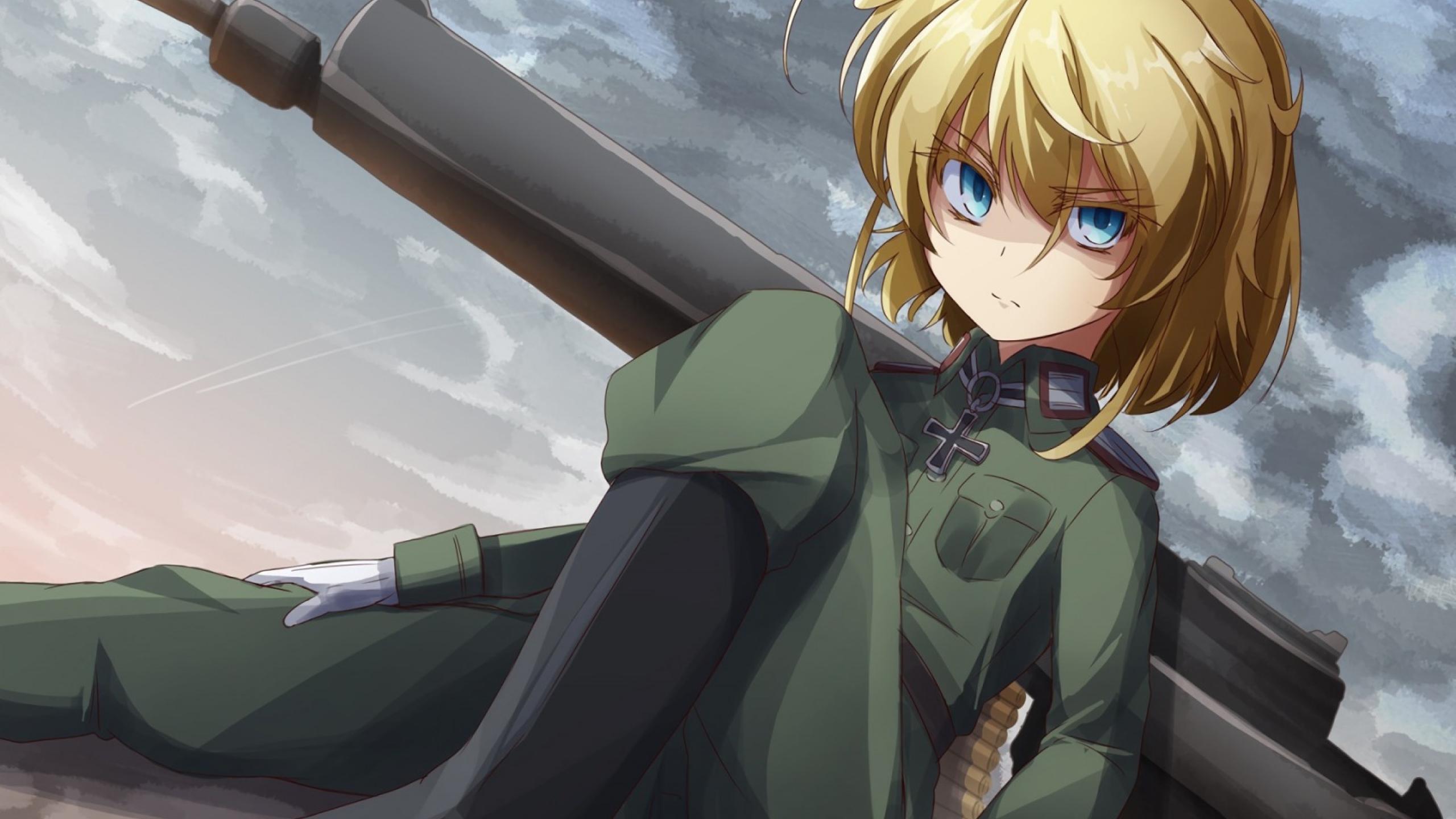 2560x1440 tanya degurechaff, youjo senki, saga of tanya