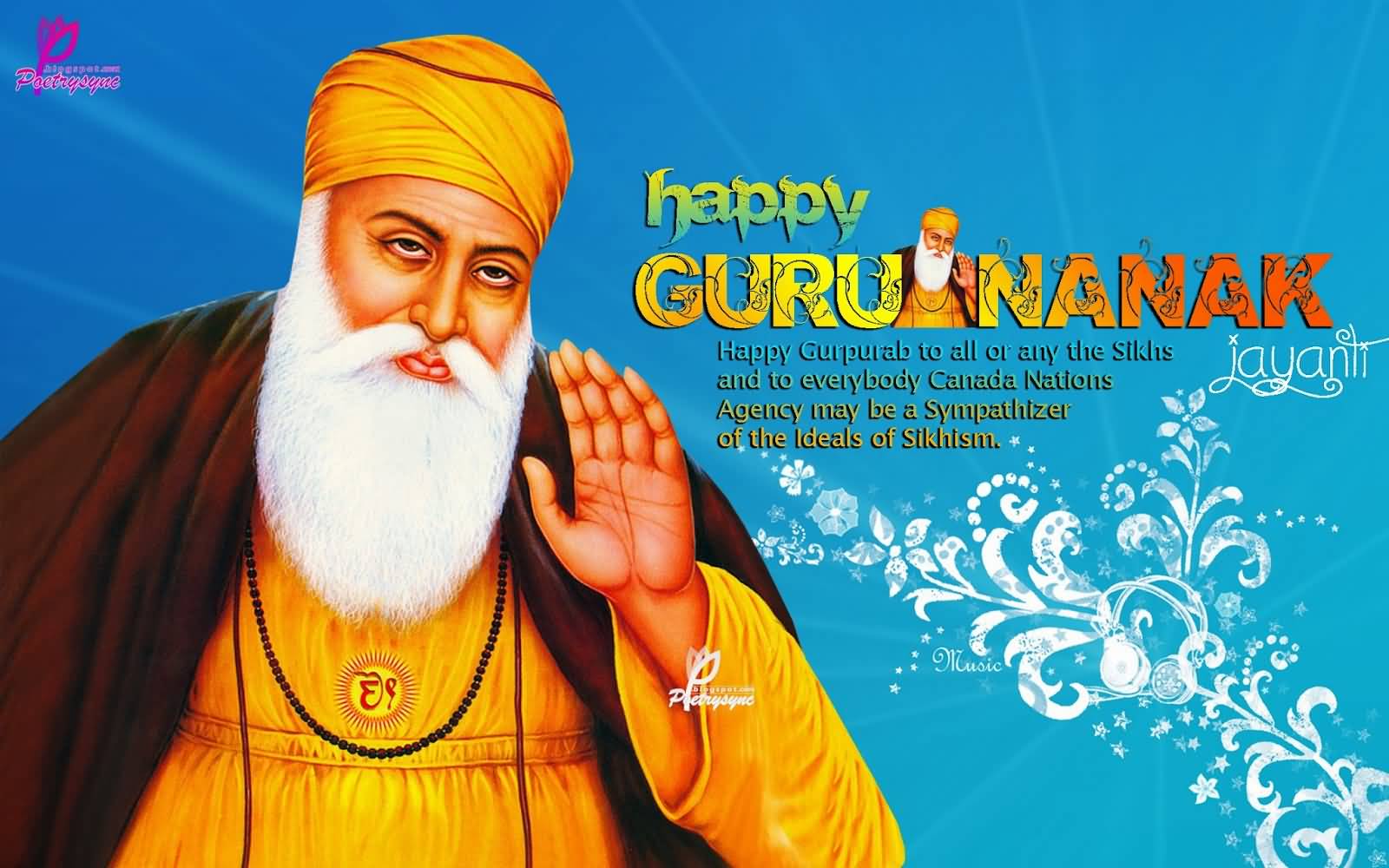 1600x1000 Guru Nanak Gurpurab Wish Picture And Image