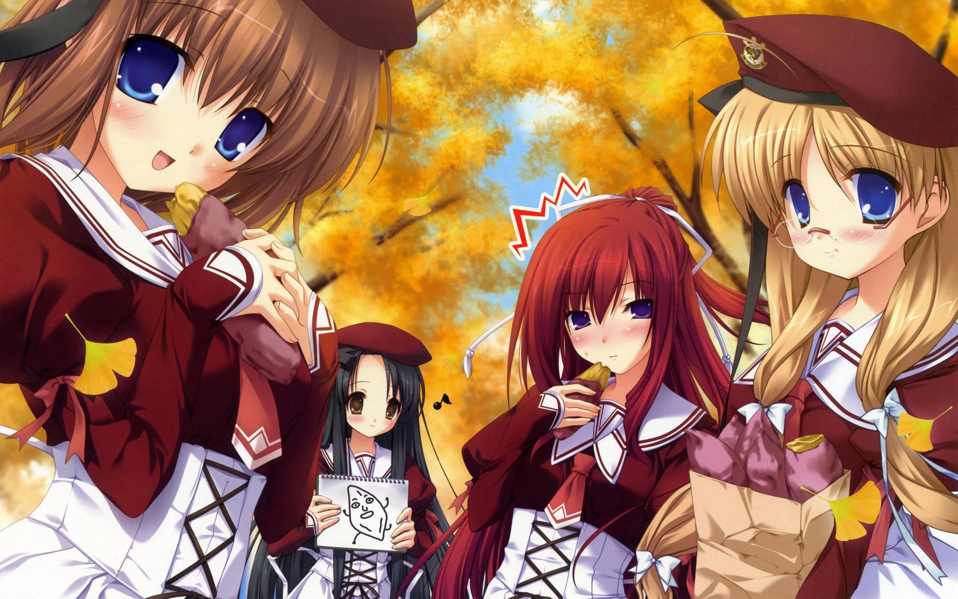 1920x1200 Wallpaper Anime girl eating sweet potato 1920x1200 HD