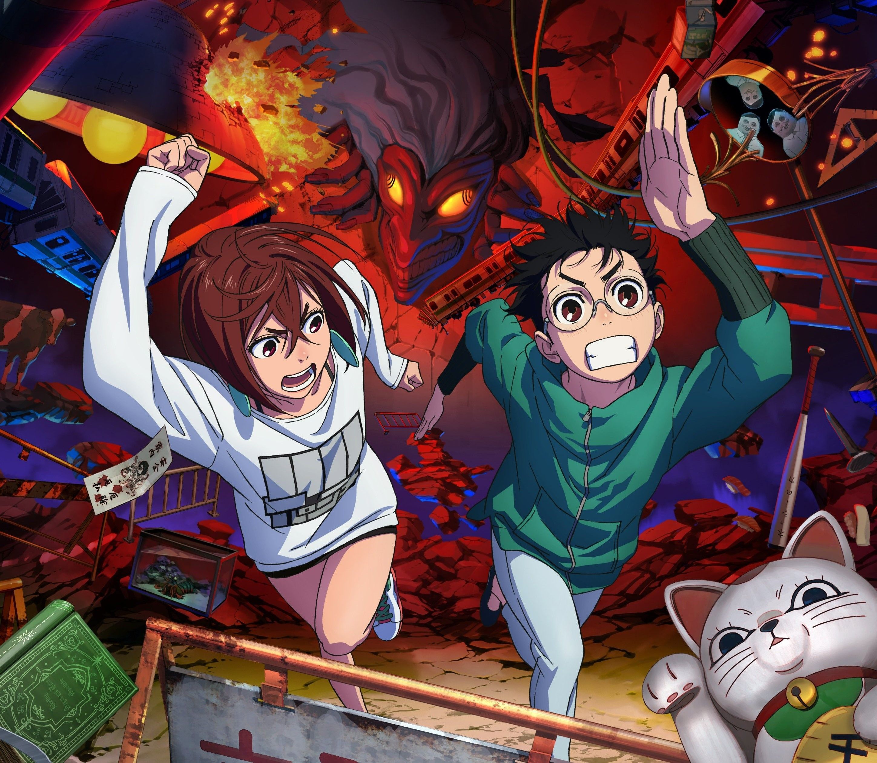 2897x2518 Download Anime Dandadan Momo Ayase Ken