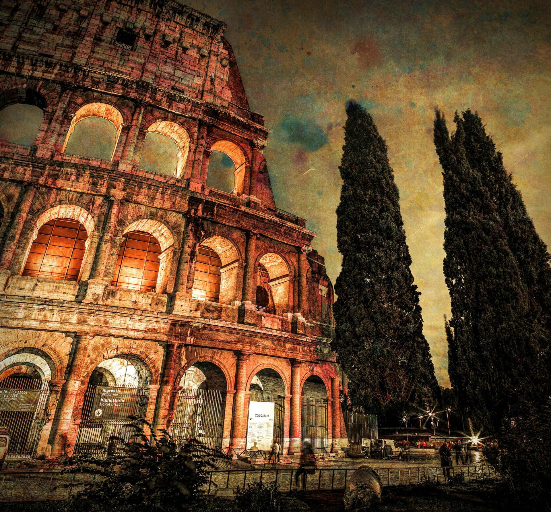 1920x1783 Wall Mural Colosseum in Rome