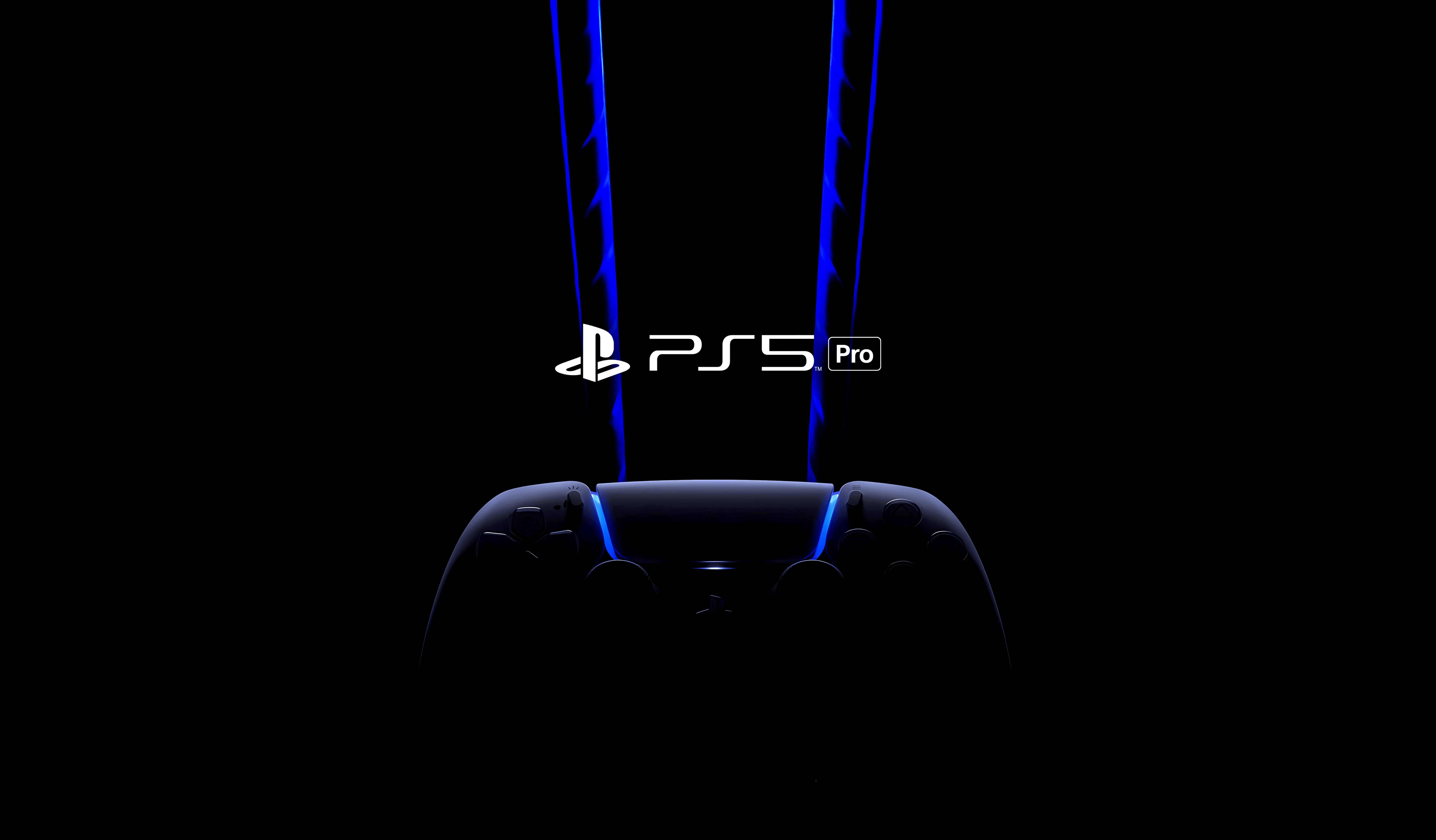 7380x4320 PlayStation 5 Pro Wallpaper 4K, AMOLED, Gaming console, Joystick