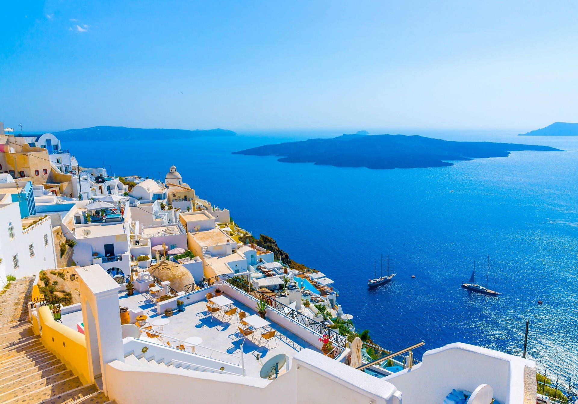 1920x1342 Aegean Sea In Santorini, Greece