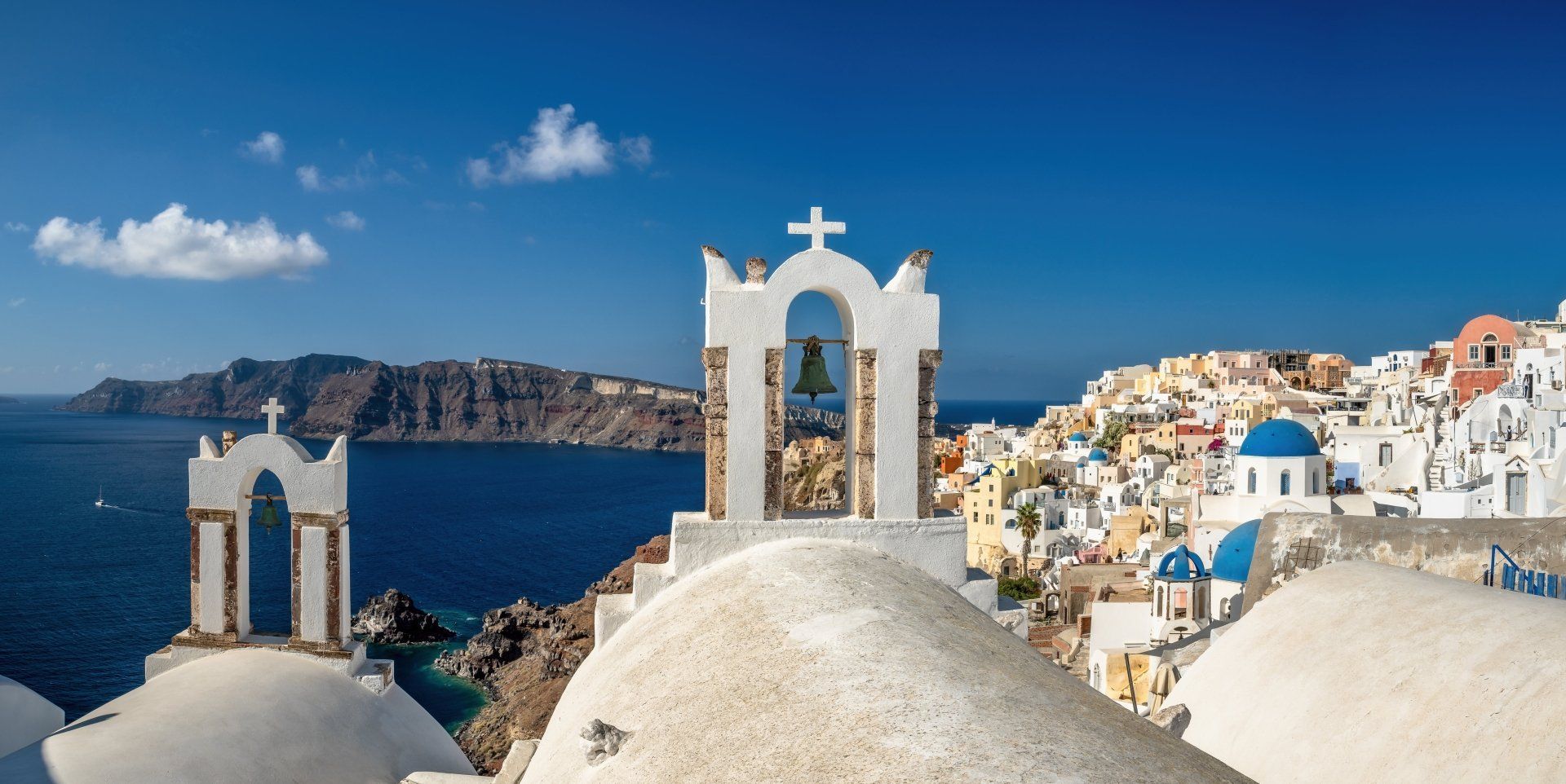 1920x962 Santorini 4k Ultra HD Wallpaper