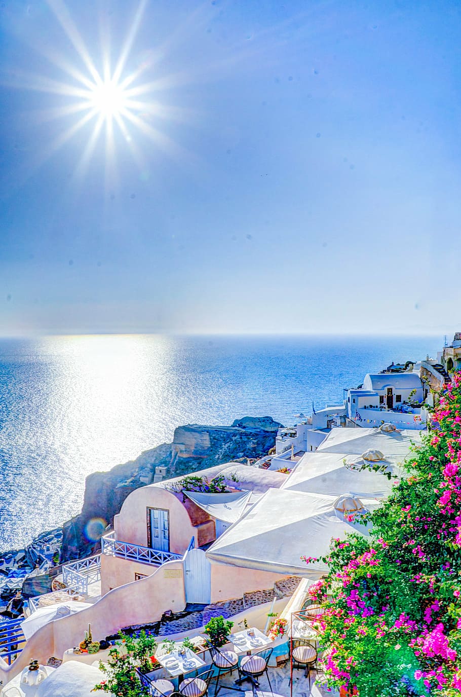 910x1375 Greek coast 1080P, 2K, 4K, 5K HD wallpaper free download