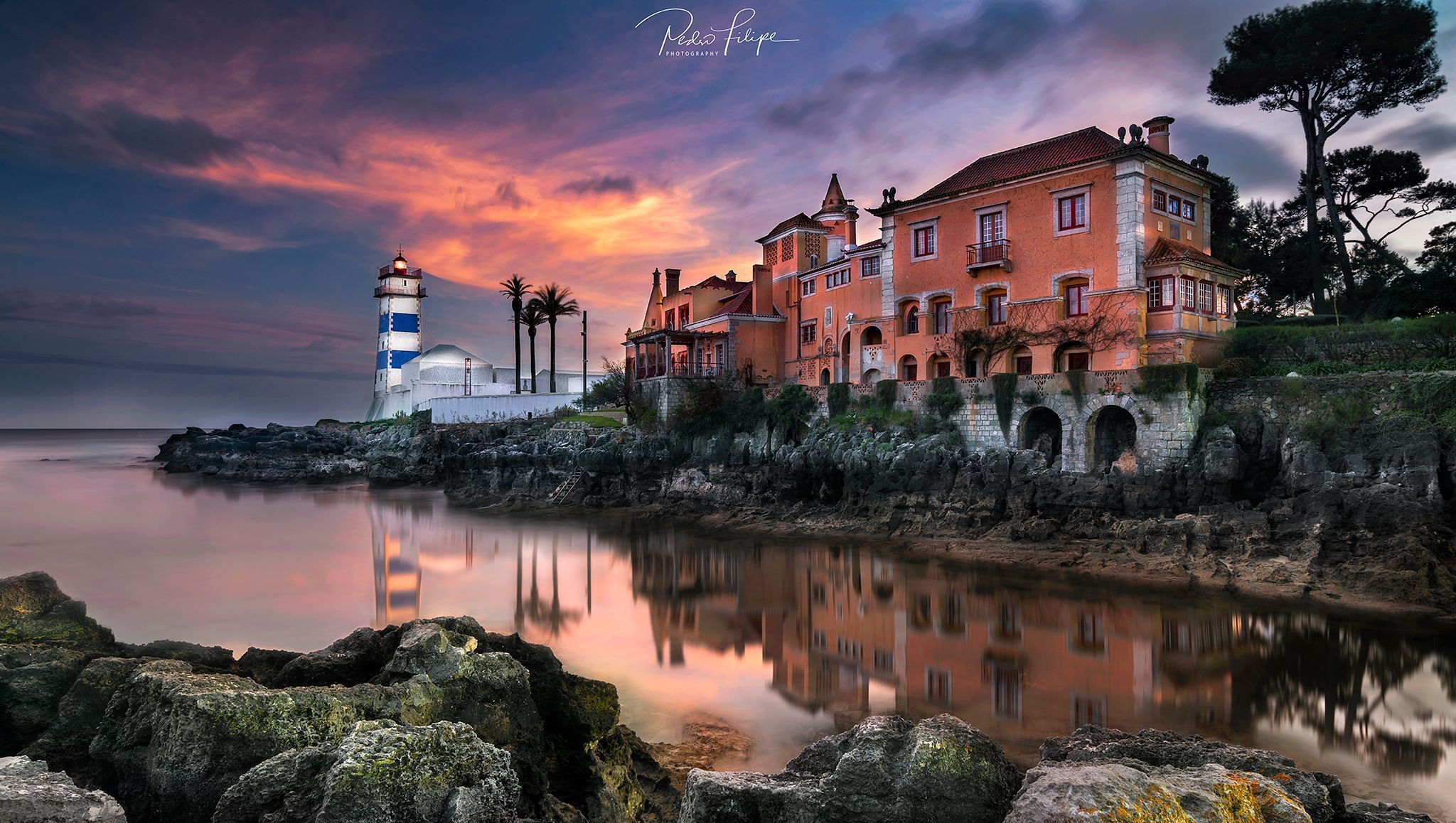 2048x1158 Cascais Lighthouse, Portugal, Portugal