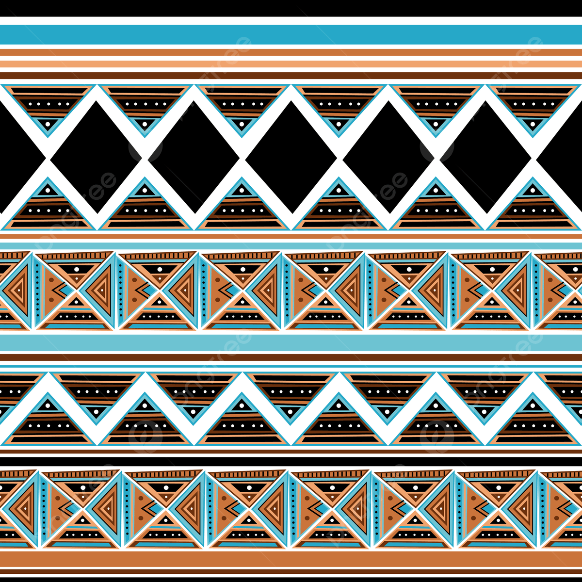 1200x1200 Ethnic Background Pattern With Seamless