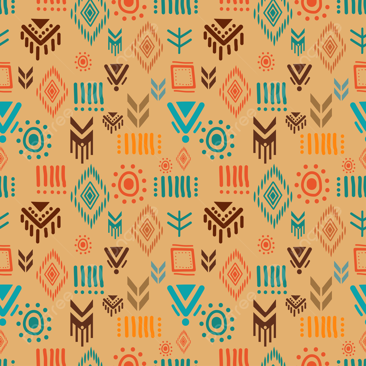 1200x1200 Navajo Tribal Seamless Pattern Vector