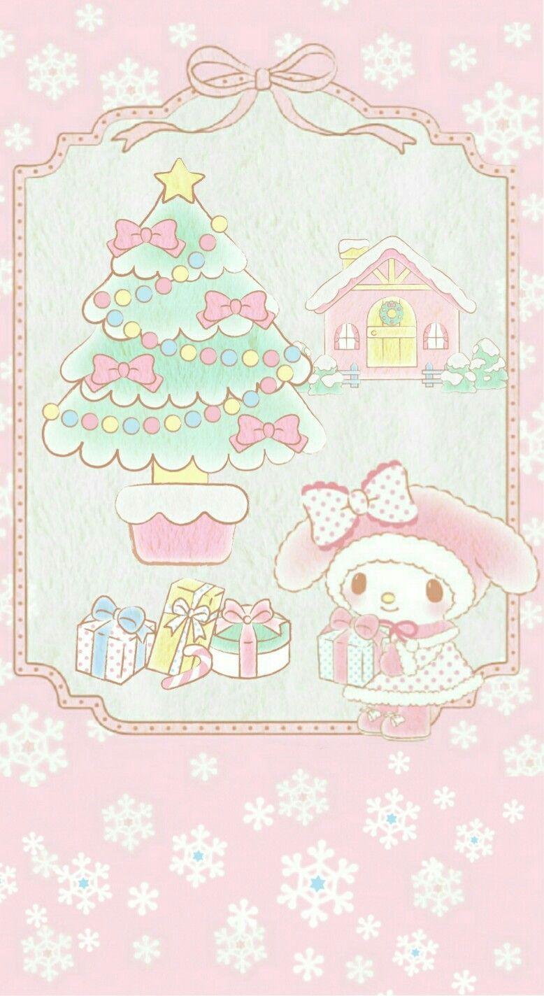 778x1424 Christmas My Melody Wallpaper