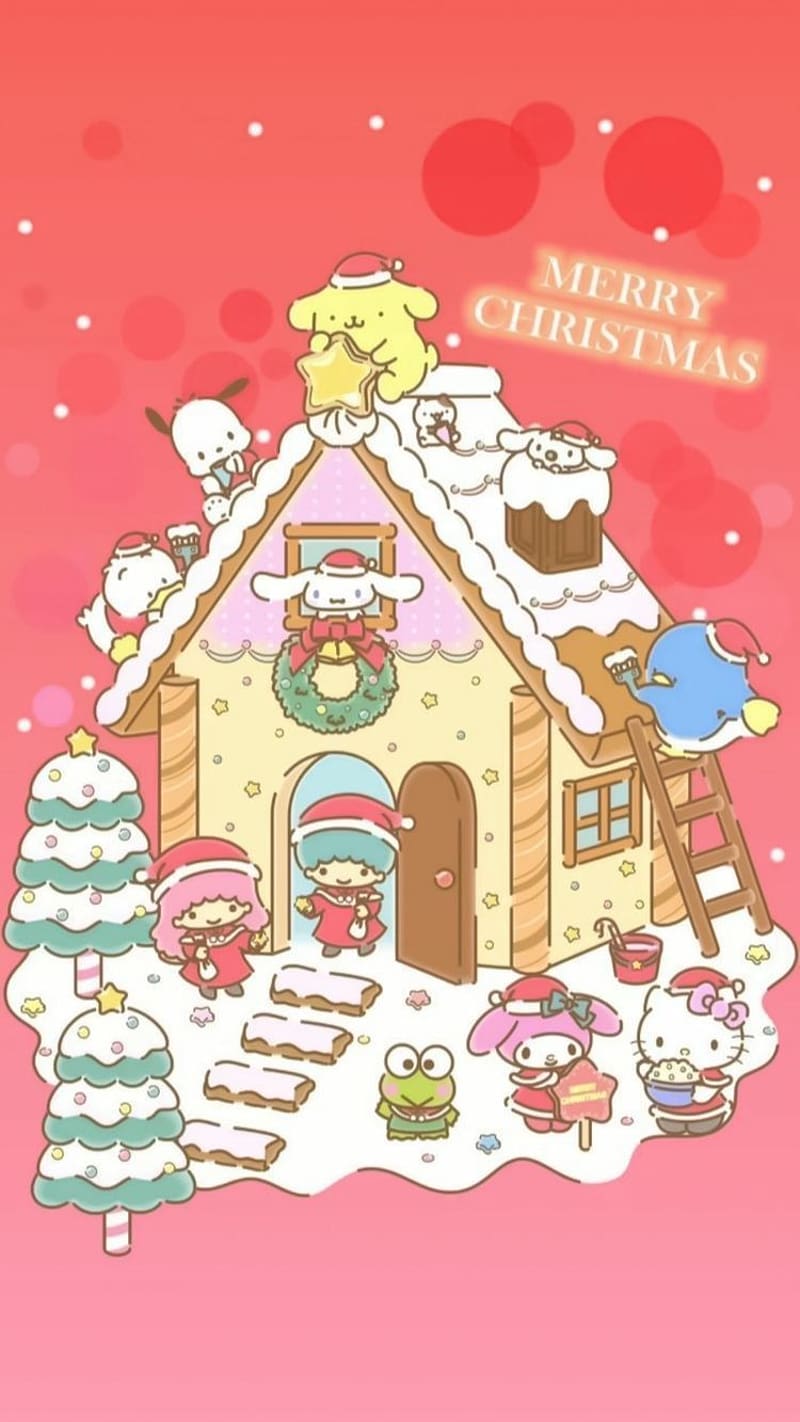 800x1422 HD a hello kitty christmas wallpaper